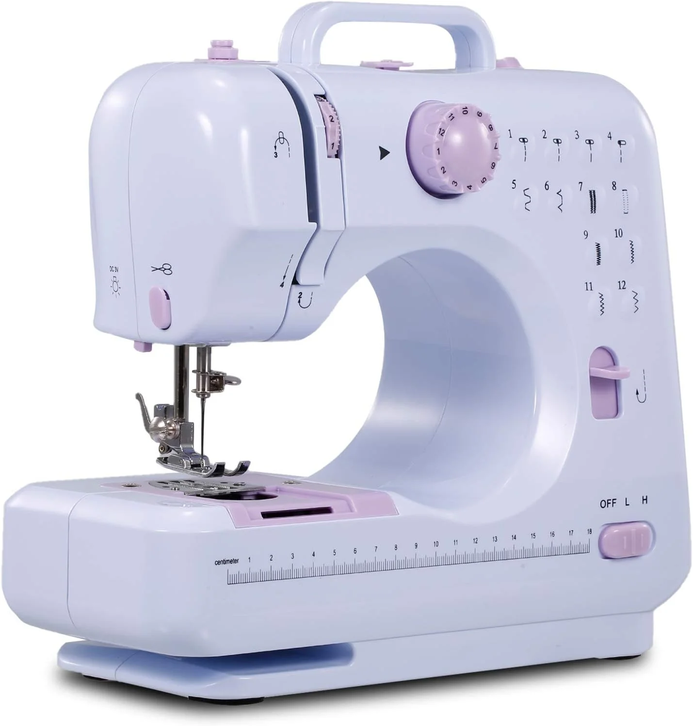 چرخ خیاطی برقی قابل حمل خانگی، مناسب برای کارهای دستی، تعمیرات و خیاطی آسان، مینی چرخ خیاطی با 12 مدل دوخت و 2 سرعت به همراه پدال پایی، ایده آل برای مبتدیان چرخ خیاطی برقی قابل حمل خانگی، مناسب برای کارهای دستی، تعمیرات و خیاطی آسان، مینی چرخ خیاطی با 12 مدل دوخت و 2 سرعت به همراه پدال پایی، ایده آل برای مبتدیان