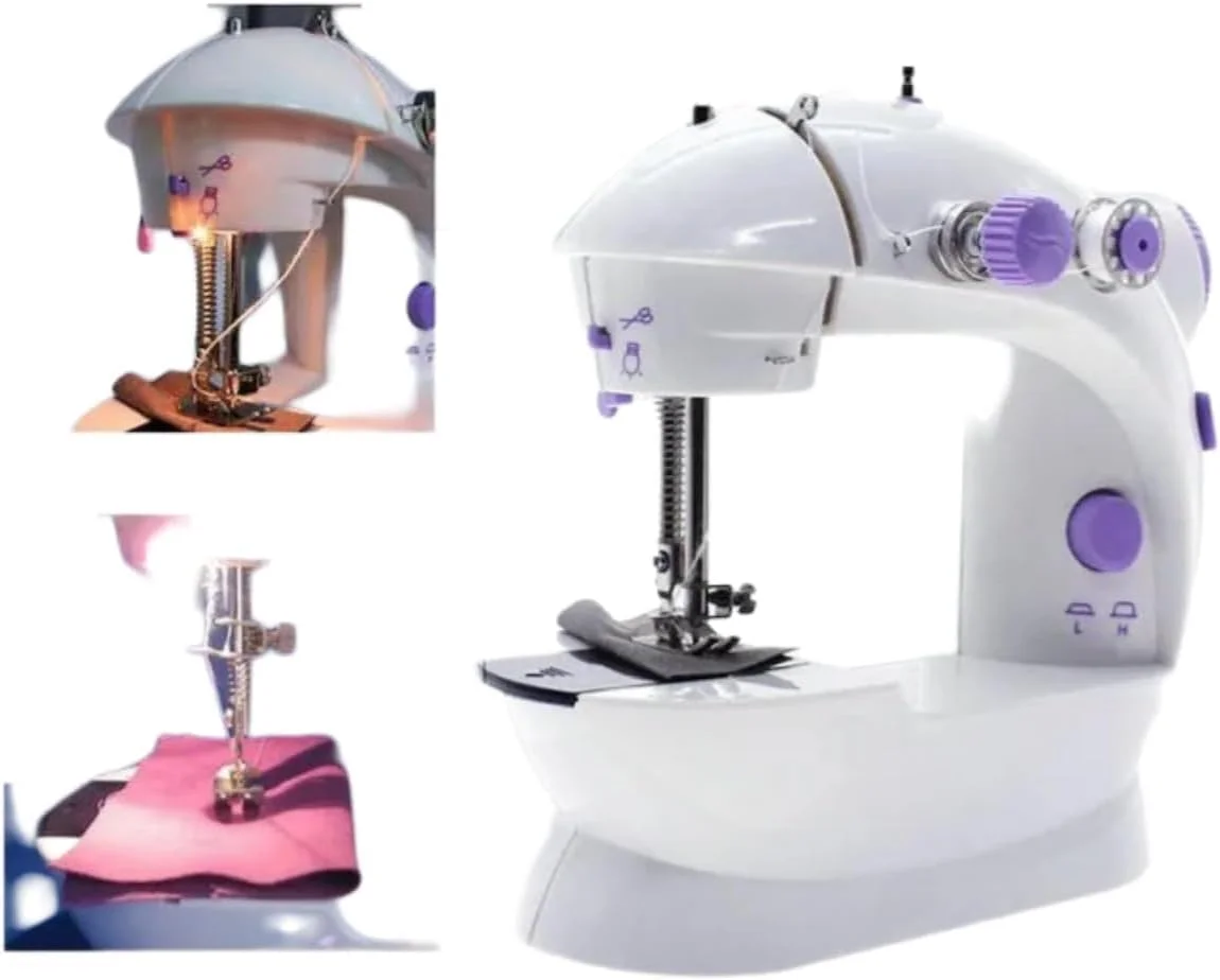 چرخ خیاطی کوچک برای مبتدیان، کودکان، مصارف خانگی و مسافرت، چرخ خیاطی برقی قابل حمل 2 سرعته با نخ دوبل، کیت خیاطی دستی جمع و جور، استفاده آسان، ایده آل برای DIY، گلدوزی و صنایع دستی چرخ خیاطی کوچک برای مبتدیان، کودکان، مصارف خانگی و مسافرت، چرخ خیاطی برقی قابل حمل 2 سرعته با نخ دوبل، کیت خیاطی دستی جمع و جور، استفاده آسان، ایده آل برای DIY، گلدوزی و صنایع دستی