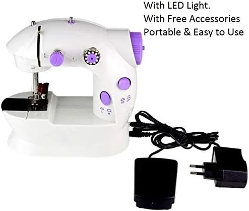 چرخ خیاطی کوچک قابل حمل BestHome با پدال پایی و چراغ چرخ خیاطی کوچک قابل حمل BestHome با پدال پایی و چراغ