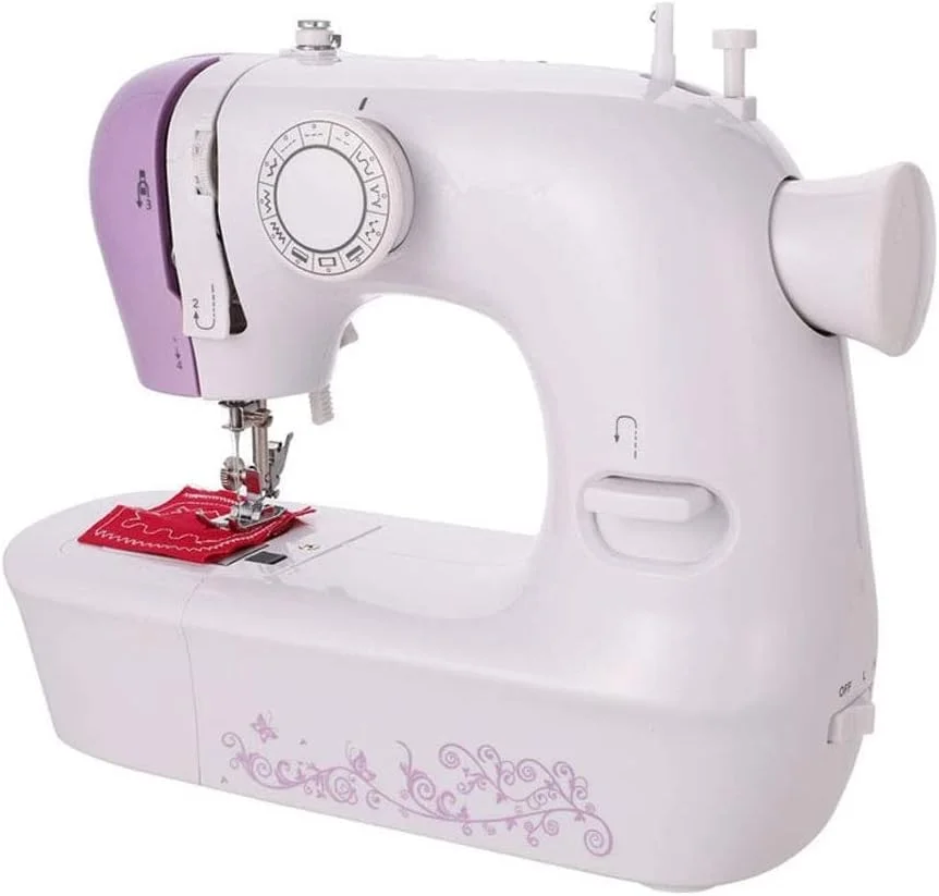 چرخ خیاطی مقاوم و قوی BOREST، مینی با ۱۲ مدل دوخت، دو سرعته، قابل حمل، ماسوره، پدال پایی، سوزن نخ کن، آداپتور برق، مجموعه ابزار خیاطی LEOWE