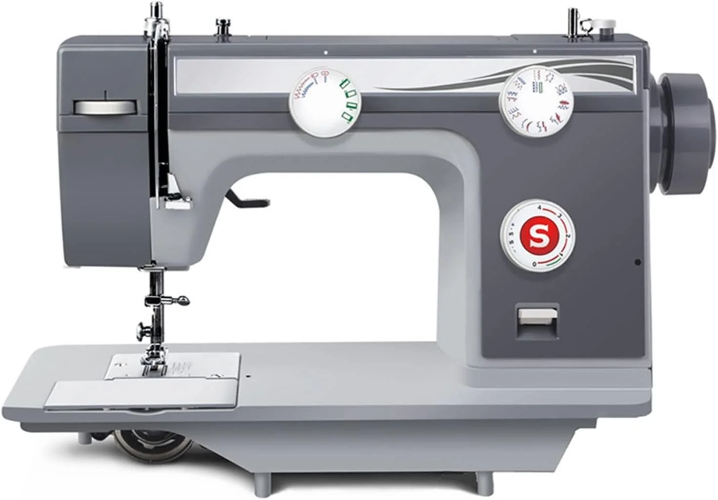 چرخ خیاطی بدنه فلزی ضخیم، چرخ خیاطی چند منظوره برقی رومیزی خانگی با قابلیت دوخت لبه
