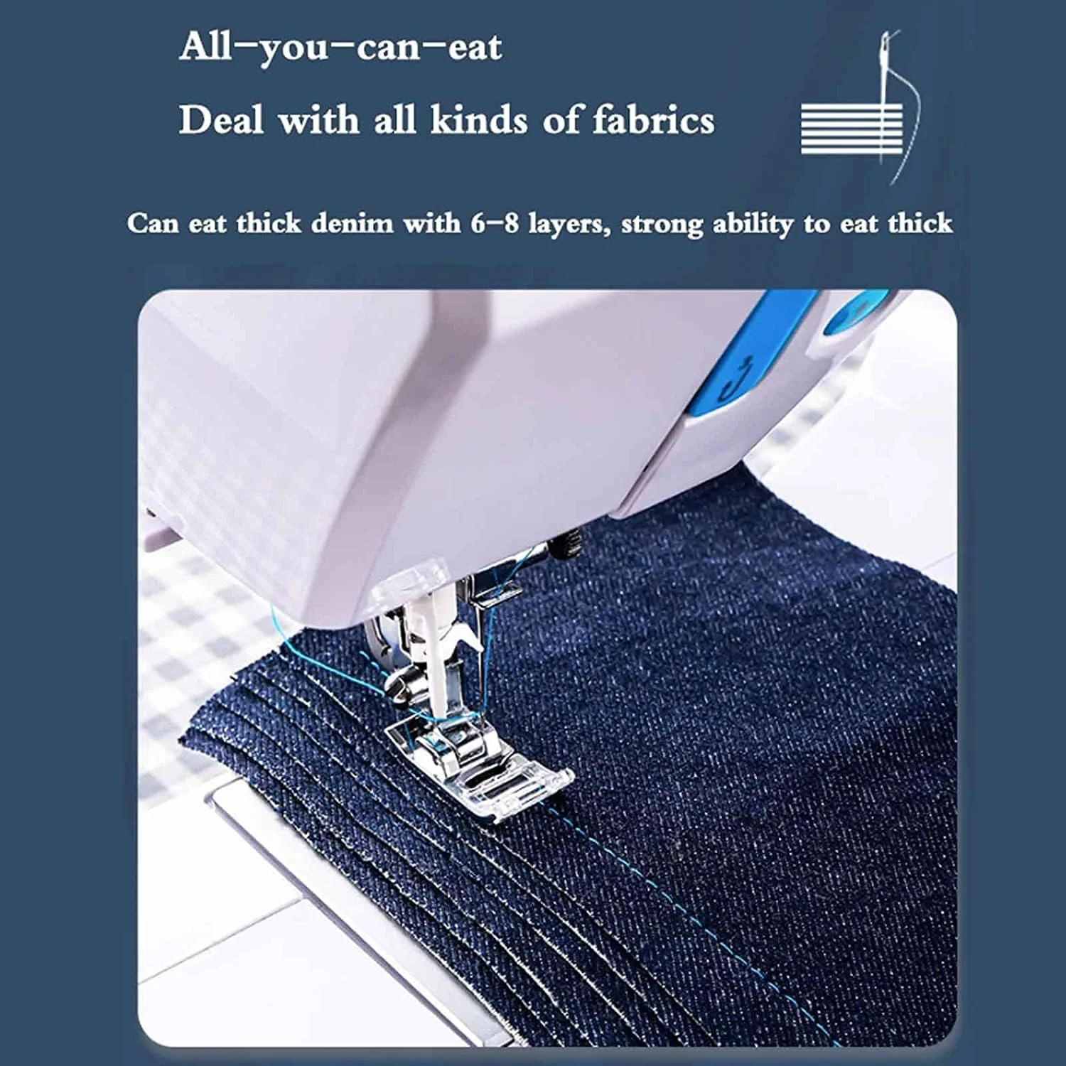 چرخ خیاطی الکترونیکی خانگی قابل حمل BOREST با 200 نوع دوخت، نمایشگر LCD، سه سطح قابل تنظیم، نخ کردن اتوماتیک، چراغ شب LED و لوازم جانبی مختلف LEOWE