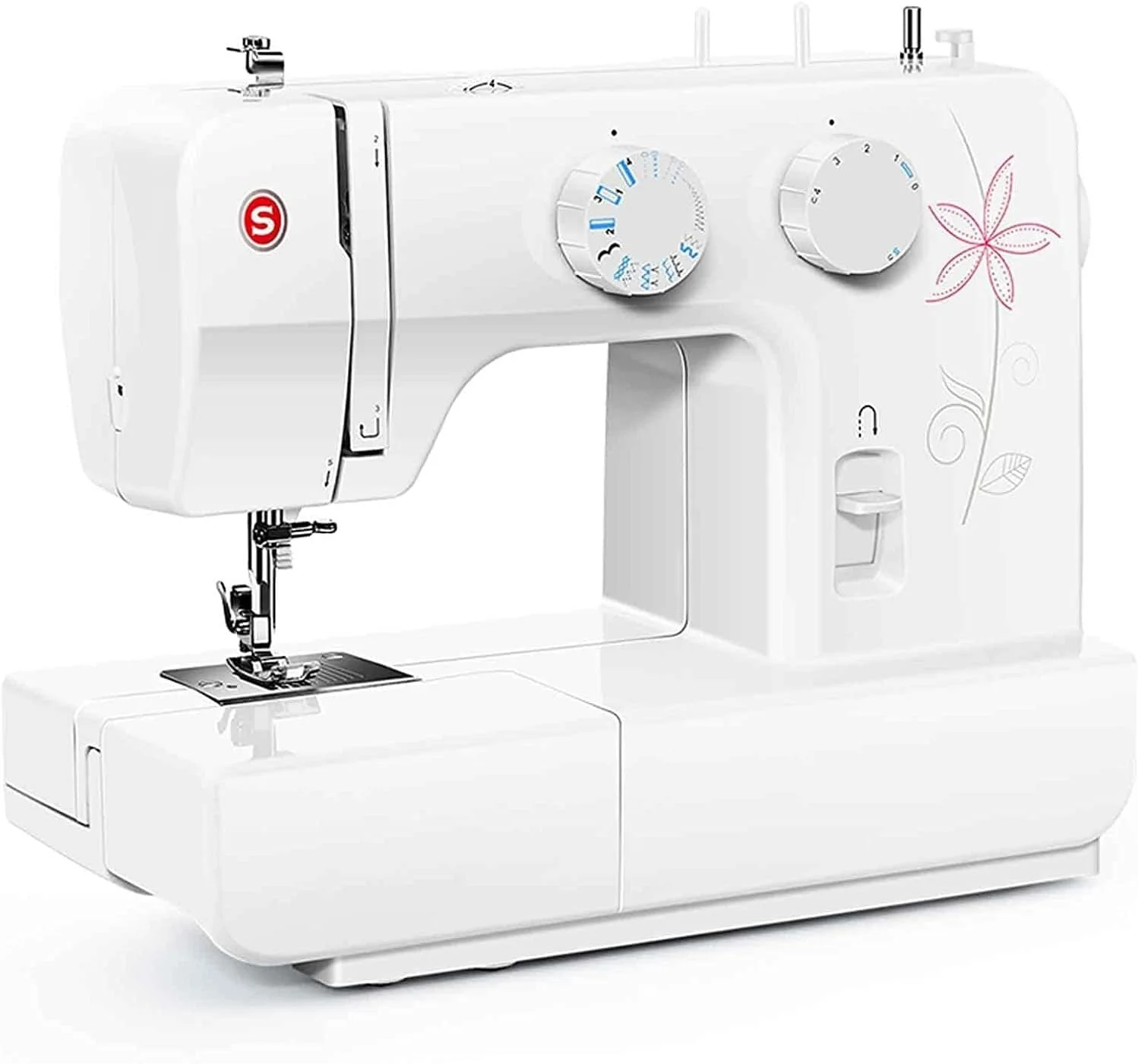 چرخ خیاطی خانگی قابل حمل برقی چند منظوره کوچک BOREST، دارای 15 نوع دوخت، قابلیت دوخت 8 لایه ضخیم، بازوی آزاد برای دوخت استوانه ای، نور LED، لوازم جانبی مختلف LEOWE چرخ خیاطی خانگی قابل حمل برقی چند منظوره کوچک BOREST، دارای 15 نوع دوخت، قابلیت دوخت 8 لایه ضخیم، بازوی آزاد برای دوخت استوانه ای، نور LED، لوازم جانبی مختلف LEOWE