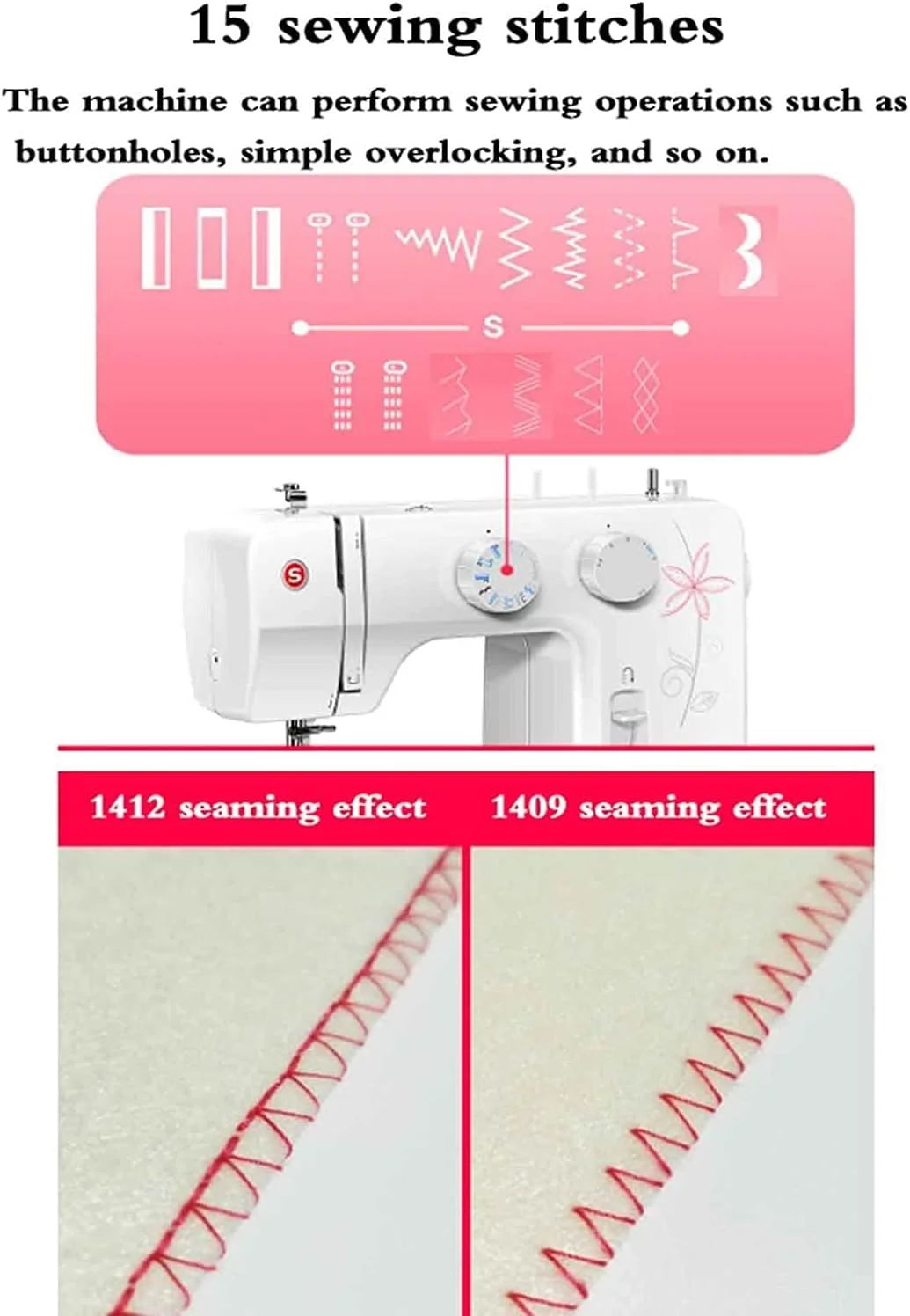 چرخ خیاطی خانگی قابل حمل برقی چند منظوره کوچک BOREST، دارای 15 نوع دوخت، قابلیت دوخت 8 لایه ضخیم، بازوی آزاد برای دوخت استوانه ای، نور LED، لوازم جانبی مختلف LEOWE چرخ خیاطی خانگی قابل حمل برقی چند منظوره کوچک BOREST، دارای 15 نوع دوخت، قابلیت دوخت 8 لایه ضخیم، بازوی آزاد برای دوخت استوانه ای، نور LED، لوازم جانبی مختلف LEOWE