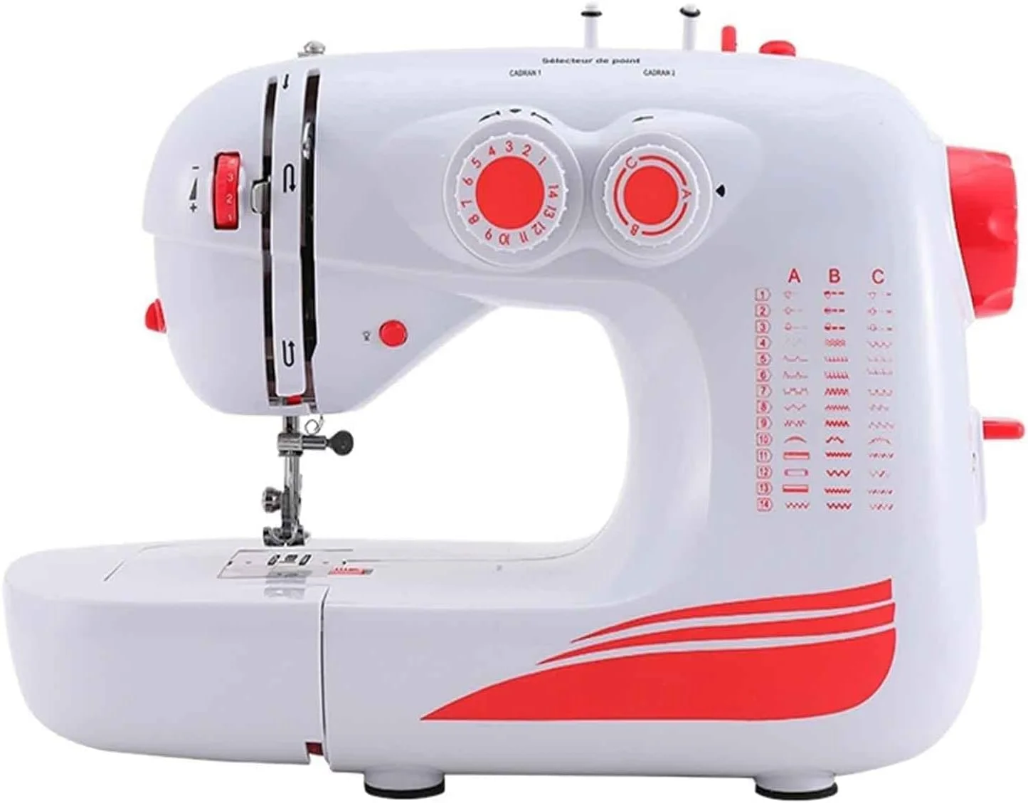 چرخ خیاطی خانگی قابل حمل BOREST، چرخ خیاطی برقی خانگی، 42 نوع دوخت، 12 لایه ضخامت، چراغ شب، لوازم جانبی مختلف LEOWE چرخ خیاطی خانگی قابل حمل BOREST، چرخ خیاطی برقی خانگی، 42 نوع دوخت، 12 لایه ضخامت، چراغ شب، لوازم جانبی مختلف LEOWE
