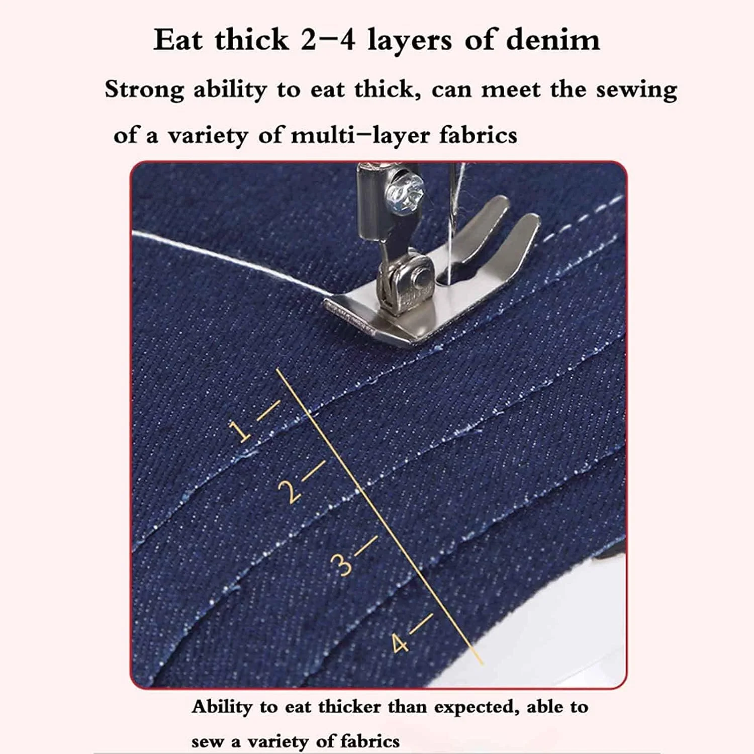 چرخ خیاطی برقی خانگی BOREST، چرخ خیاطی قابل حمل، 2-4 لایه پارچه ضخیم، دوخت معکوس تک کلیدی، خودکار، نور LED، لوازم جانبی متنوع LEOWE چرخ خیاطی برقی خانگی BOREST، چرخ خیاطی قابل حمل، 2-4 لایه پارچه ضخیم، دوخت معکوس تک کلیدی، خودکار، نور LED، لوازم جانبی متنوع LEOWE