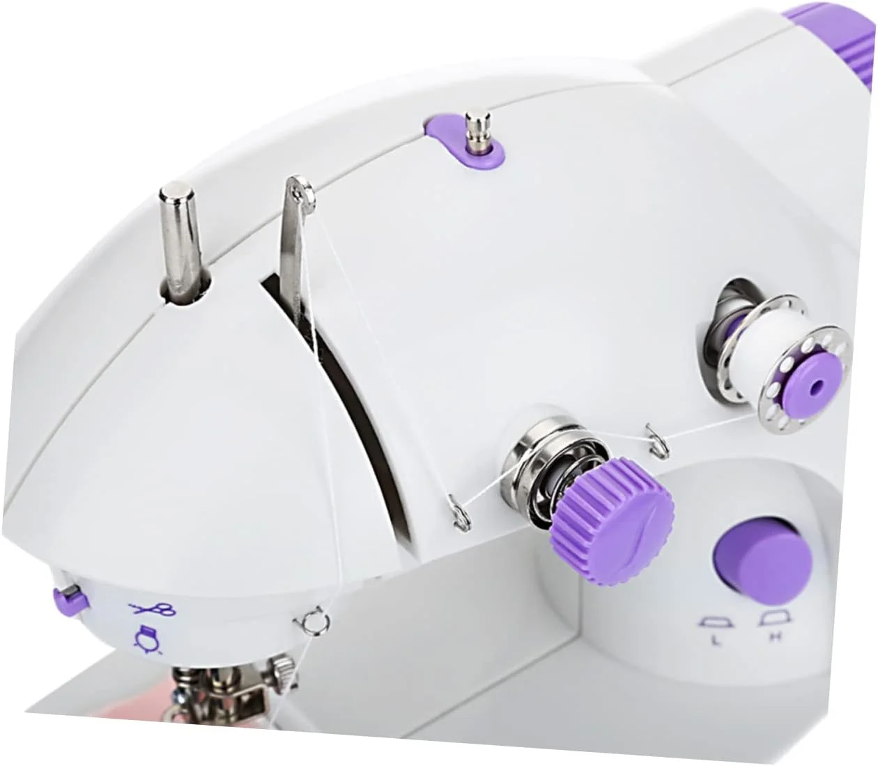 دستگاه دوخت برقی کوچک مبتدی مناسب کودکان به همراه ابزار و پدال دستگاه دوخت برقی کوچک مبتدی مناسب کودکان به همراه ابزار و پدال