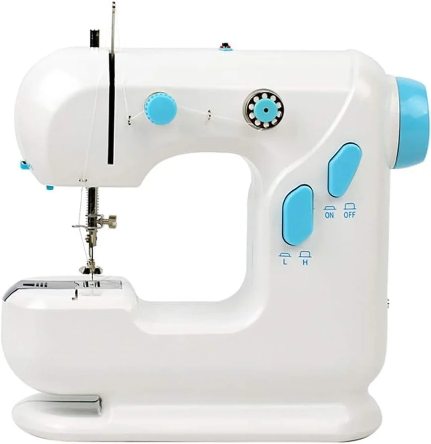 چرخ خیاطی دو سرعته با پدال – سردوز خانگی کوچک قابل حمل، دو سرعته، دو نخ، سفید چرخ خیاطی دو سرعته با پدال – سردوز خانگی کوچک قابل حمل، دو سرعته، دو نخ، سفید