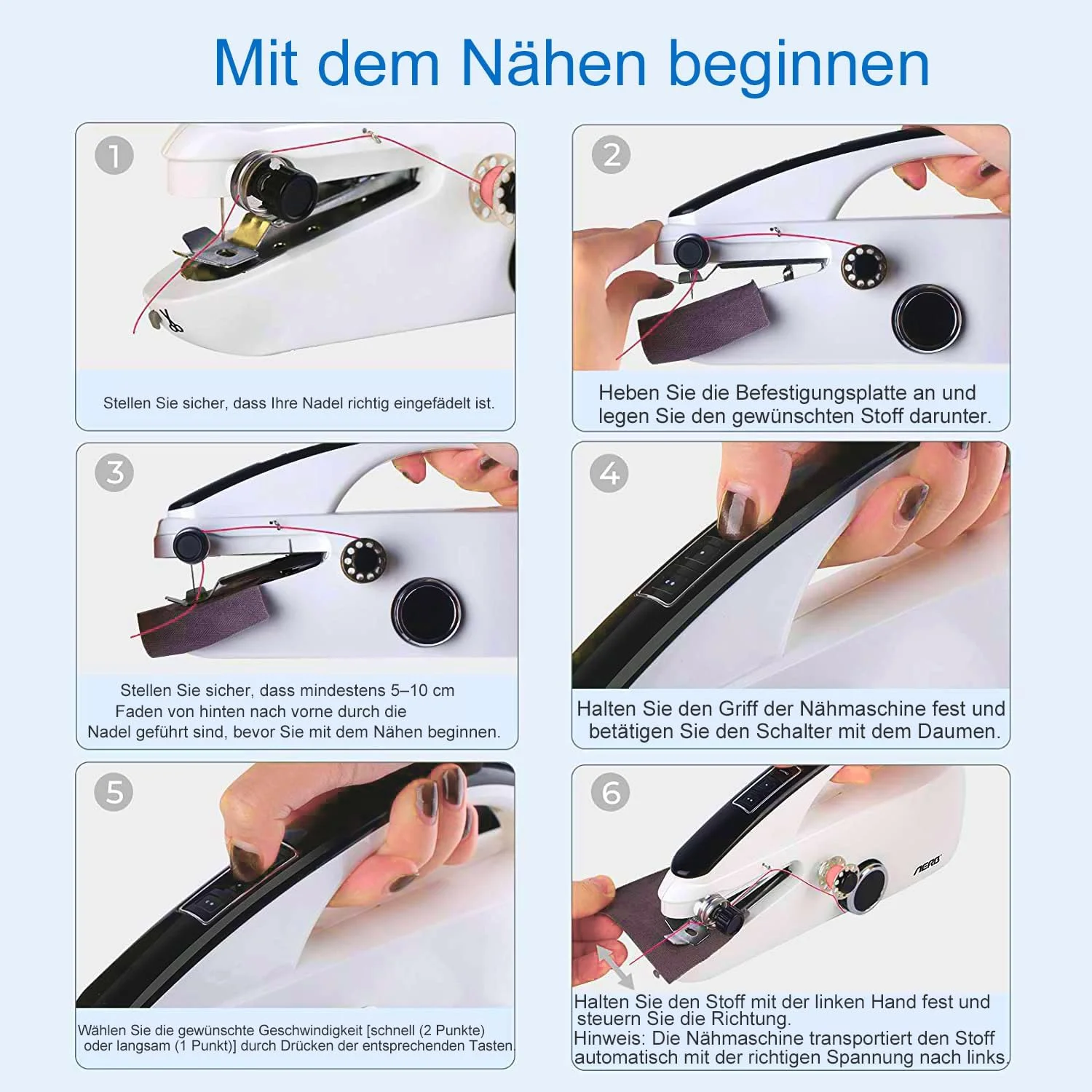 چرخ خیاطی دستی قابل حمل مینی با 30 لوازم خیاطی، استفاده آسان، ایده آل برای مبتدیان و تعمیرات سریع لباس و پارچه چرخ خیاطی دستی قابل حمل مینی با 30 لوازم خیاطی، استفاده آسان، ایده آل برای مبتدیان و تعمیرات سریع لباس و پارچه