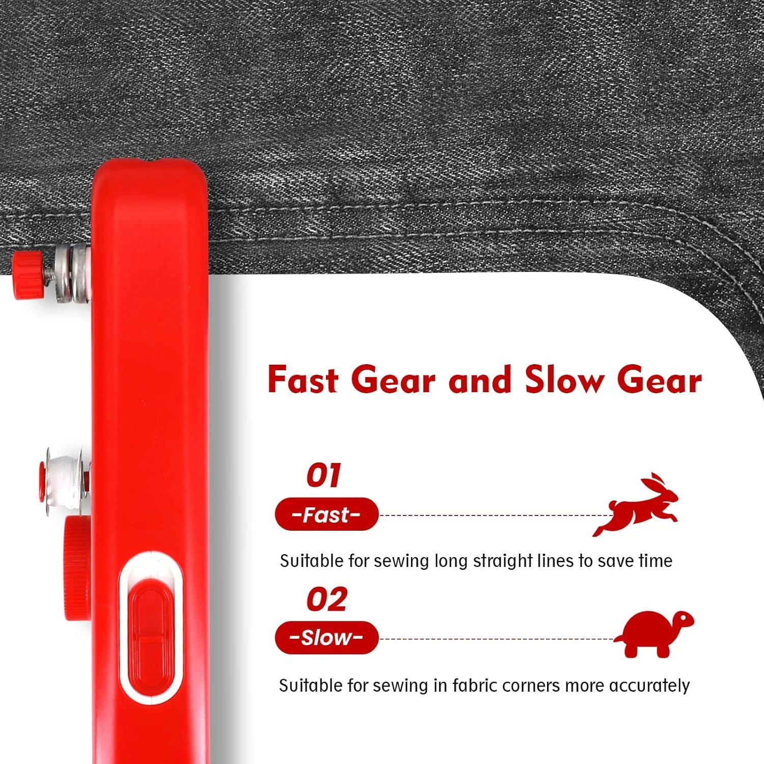 چرخ خیاطی دستی - چرخ خیاطی برقی کوچک قابل حمل برای مبتدیان، دوخت سریع و تعمیرات پارچه DIY، کیت خیاطی مسافرتی با لوازم جانبی برای منزل و تعمیر لباس (قرمز) چرخ خیاطی دستی - چرخ خیاطی برقی کوچک قابل حمل برای مبتدیان، دوخت سریع و تعمیرات پارچه DIY، کیت خیاطی مسافرتی با لوازم جانبی برای منزل و تعمیر لباس (قرمز)