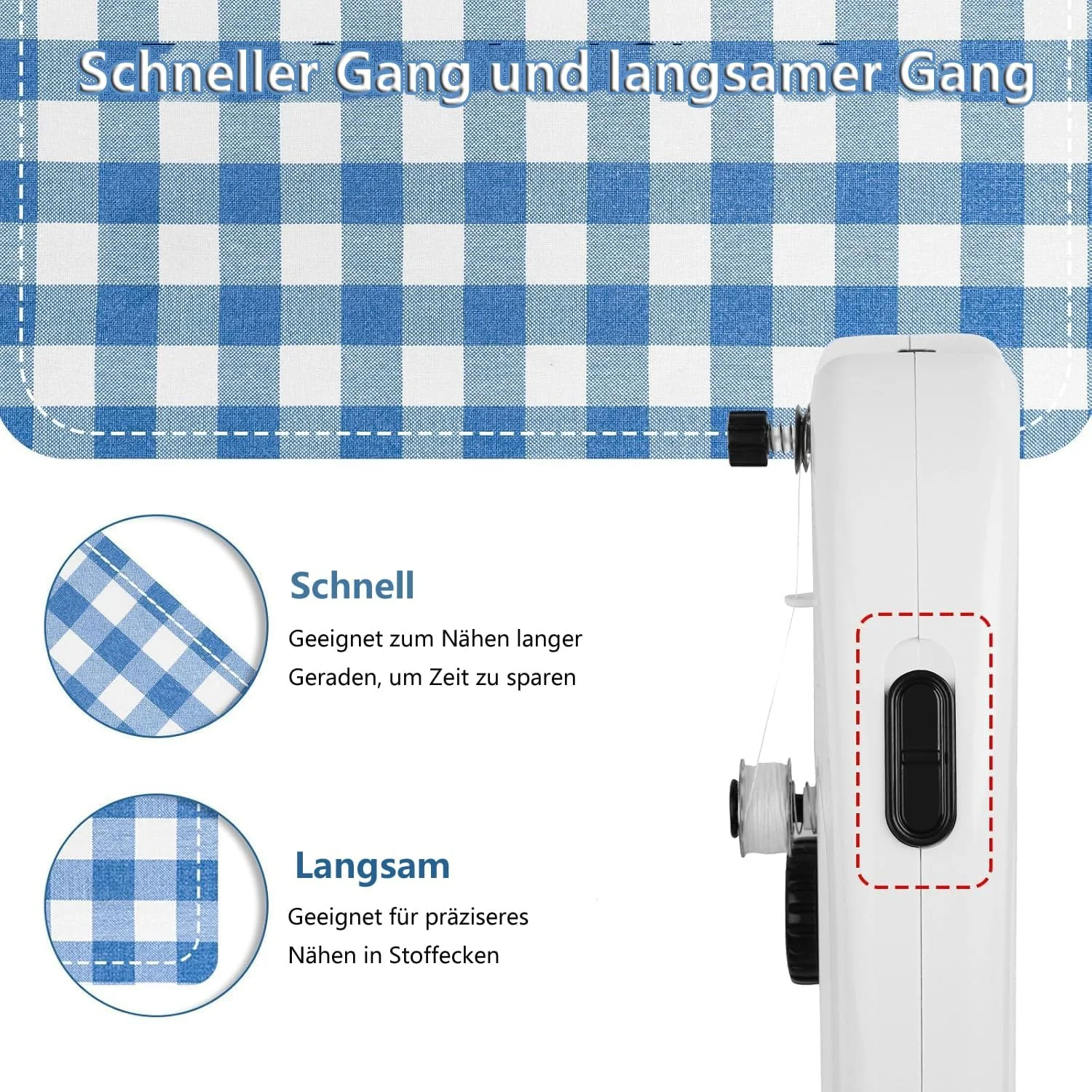 چرخ خیاطی دستی کوچک - چرخ خیاطی دستی قابل حمل با 2 حالت و لوازم خیاطی، استفاده آسان، ایده آل برای مبتدیان و تعمیرات سریع لباس و پارچه چرخ خیاطی دستی کوچک - چرخ خیاطی دستی قابل حمل با 2 حالت و لوازم خیاطی، استفاده آسان، ایده آل برای مبتدیان و تعمیرات سریع لباس و پارچه