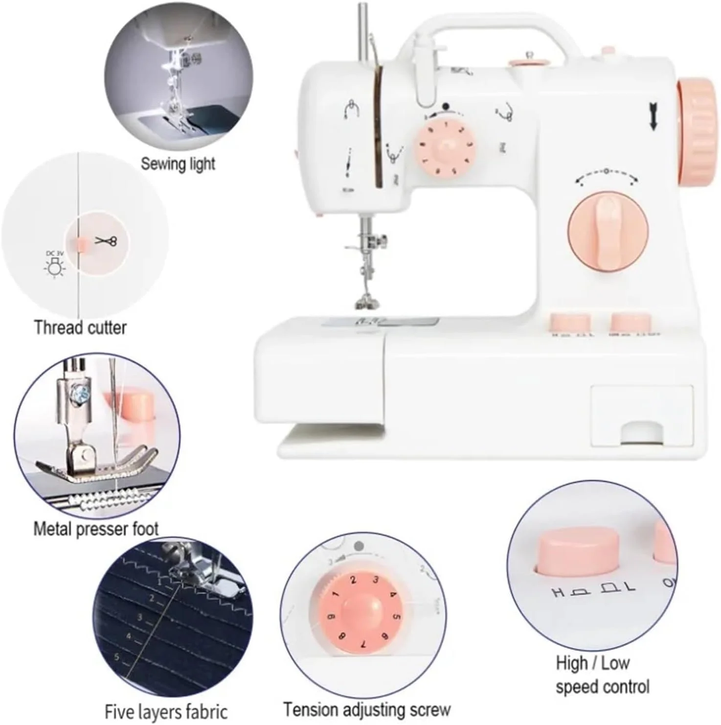 چرخ خیاطی، چرخ خیاطی برقی قابل حمل برای مبتدیان، چرخ خیاطی کوچک رومیزی مناسب برای مصارف خانگی، خیاطی آسان چرخ خیاطی، چرخ خیاطی برقی قابل حمل برای مبتدیان، چرخ خیاطی کوچک رومیزی مناسب برای مصارف خانگی، خیاطی آسان