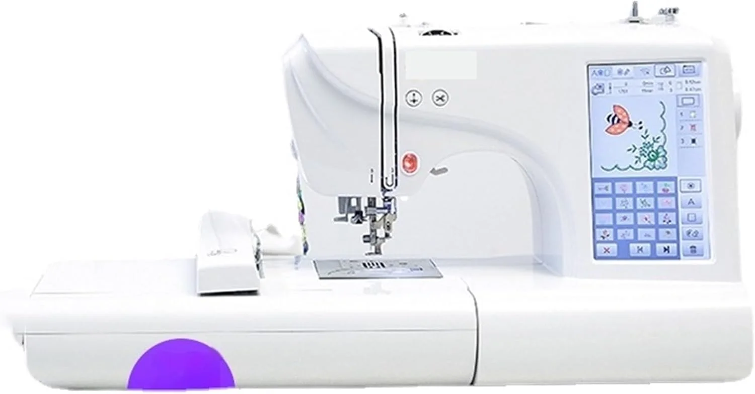چرخ خیاطی، چرخ خیاطی چند منظوره خانگی گلدوزی مکانیکی کامپیوتری کوچک با صفحه لمسی ال سی دی 7 اینچی، خیاطی آسان چرخ خیاطی، چرخ خیاطی چند منظوره خانگی گلدوزی مکانیکی کامپیوتری کوچک با صفحه لمسی ال سی دی 7 اینچی، خیاطی آسان