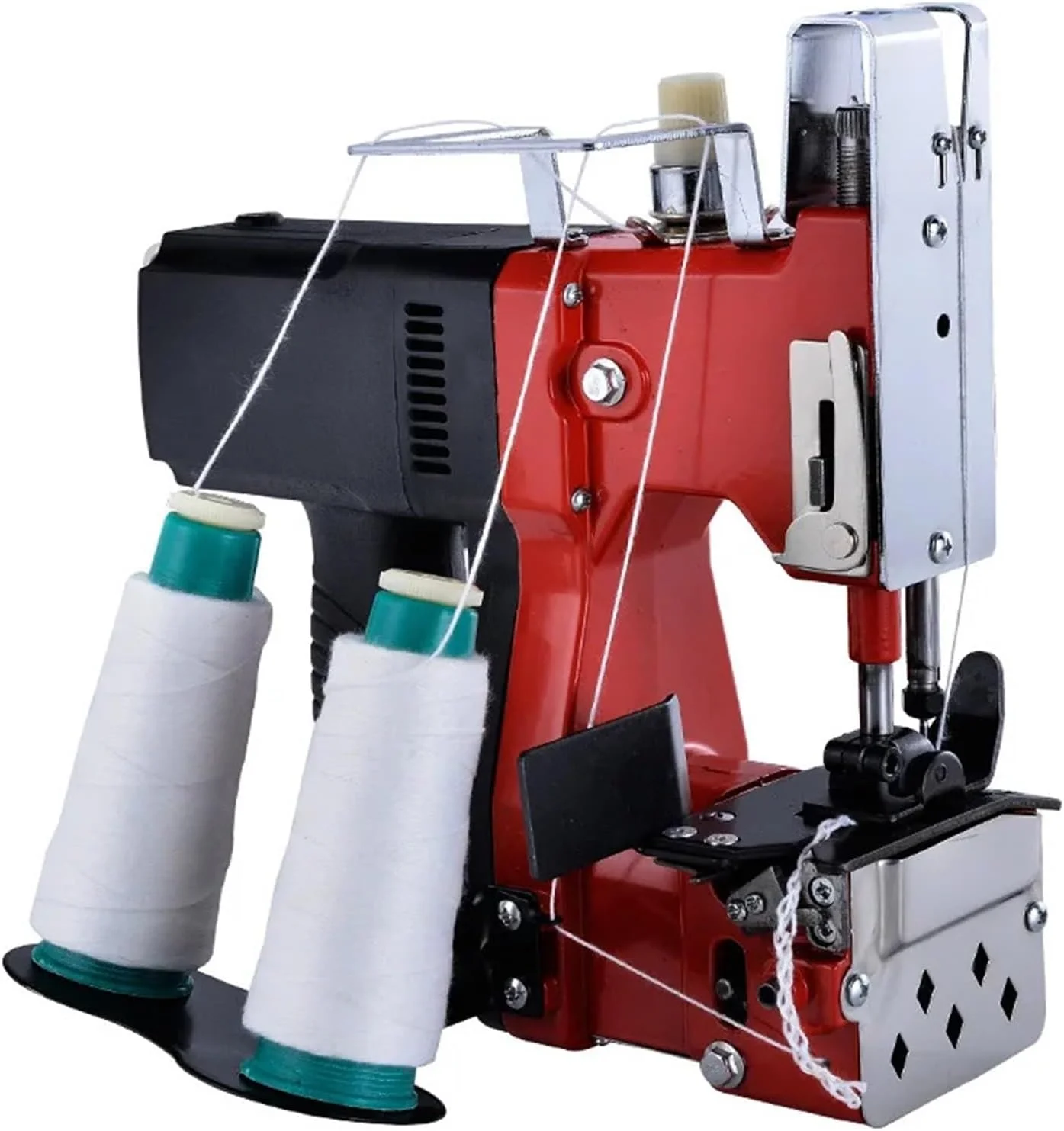 چرخ خیاطی، چرخ خیاطی برقی دو خطه با سرعت بالا، دستگاه دوخت صنعتی بافته شده قابل حمل دستی برای کیسه آرد، دوخت آسان چرخ خیاطی، چرخ خیاطی برقی دو خطه با سرعت بالا، دستگاه دوخت صنعتی بافته شده قابل حمل دستی برای کیسه آرد، دوخت آسان