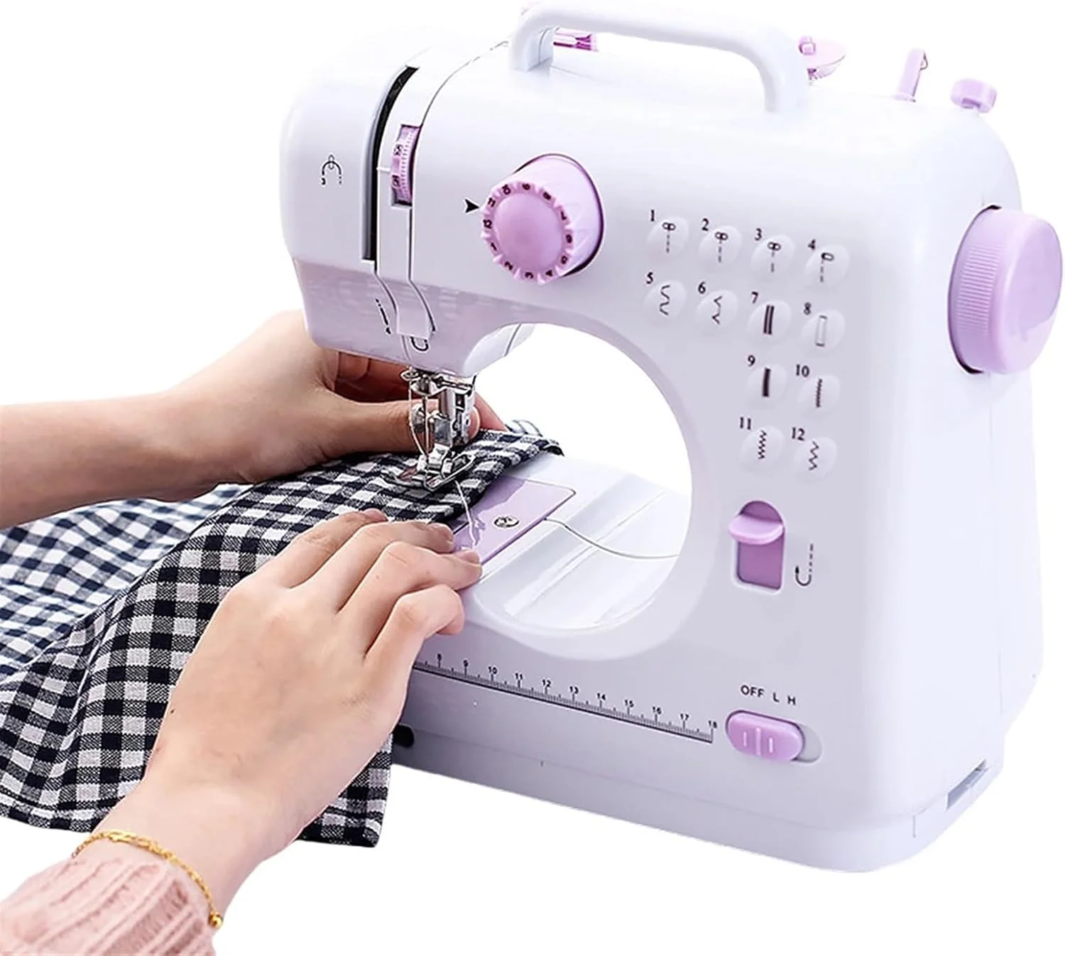 چرخ خیاطی، چرخ خیاطی قابل حمل با 12 مدل دوخت داخلی، مناسب برای کارهای دستی و تعمیرات، به همراه پدال پایی، مناسب برای افراد مبتدی، خیاطی آسان چرخ خیاطی، چرخ خیاطی قابل حمل با 12 مدل دوخت داخلی، مناسب برای کارهای دستی و تعمیرات، به همراه پدال پایی، مناسب برای افراد مبتدی، خیاطی آسان