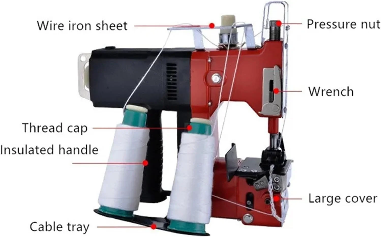 چرخ خیاطی، چرخ خیاطی برقی دو خطه با سرعت بالا، دستگاه دوخت صنعتی بافته شده قابل حمل دستی برای کیسه آرد، دوخت آسان چرخ خیاطی، چرخ خیاطی برقی دو خطه با سرعت بالا، دستگاه دوخت صنعتی بافته شده قابل حمل دستی برای کیسه آرد، دوخت آسان