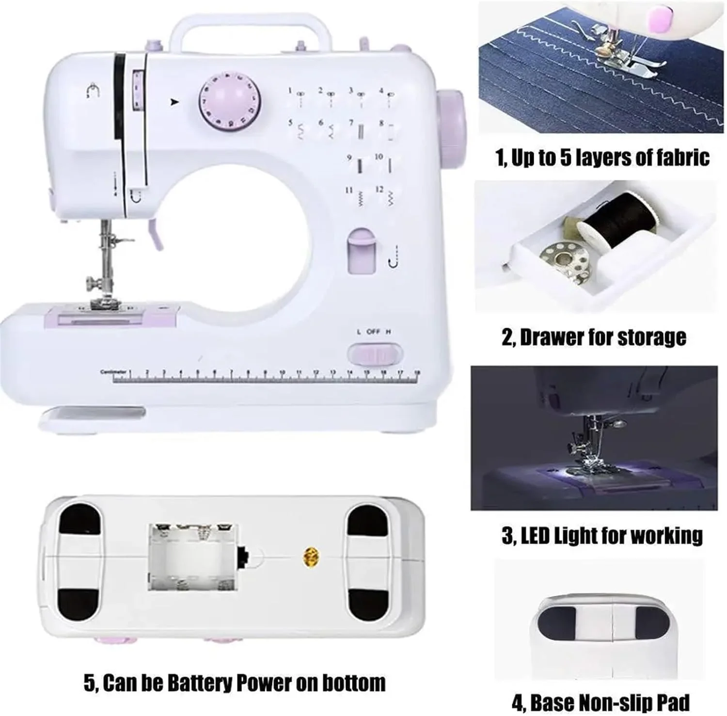 چرخ خیاطی، چرخ خیاطی چند منظوره برقی خانگی با قابلیت دوخت ضخیم، پدال دار و دارای 12 نوع دوخت داخلی استاندارد، خیاطی آسان چرخ خیاطی، چرخ خیاطی چند منظوره برقی خانگی با قابلیت دوخت ضخیم، پدال دار و دارای 12 نوع دوخت داخلی استاندارد، خیاطی آسان