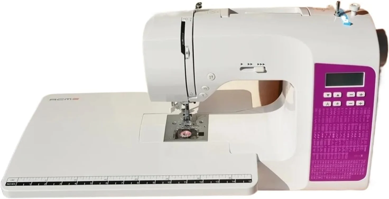 چرخ خیاطی، چرخ خیاطی خانگی با صفحه نمایش LCD و میز توسعه، 200 بخیه، قابلیت گلدوزی، خیاطی آسان چرخ خیاطی، چرخ خیاطی خانگی با صفحه نمایش LCD و میز توسعه، 200 بخیه، قابلیت گلدوزی، خیاطی آسان