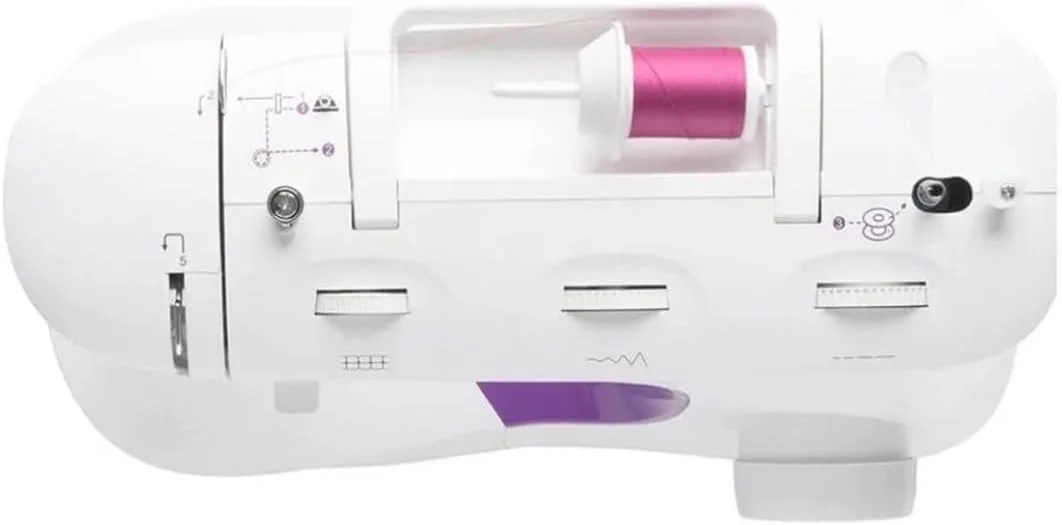 چرخ خیاطی، چرخ خیاطی، سوزن نخ کن داخلی برای نخ کردن آسان و سریع، جادکمه ساده تک مرحله ای، خیاطی آسان چرخ خیاطی، چرخ خیاطی، سوزن نخ کن داخلی برای نخ کردن آسان و سریع، جادکمه ساده تک مرحله ای، خیاطی آسان