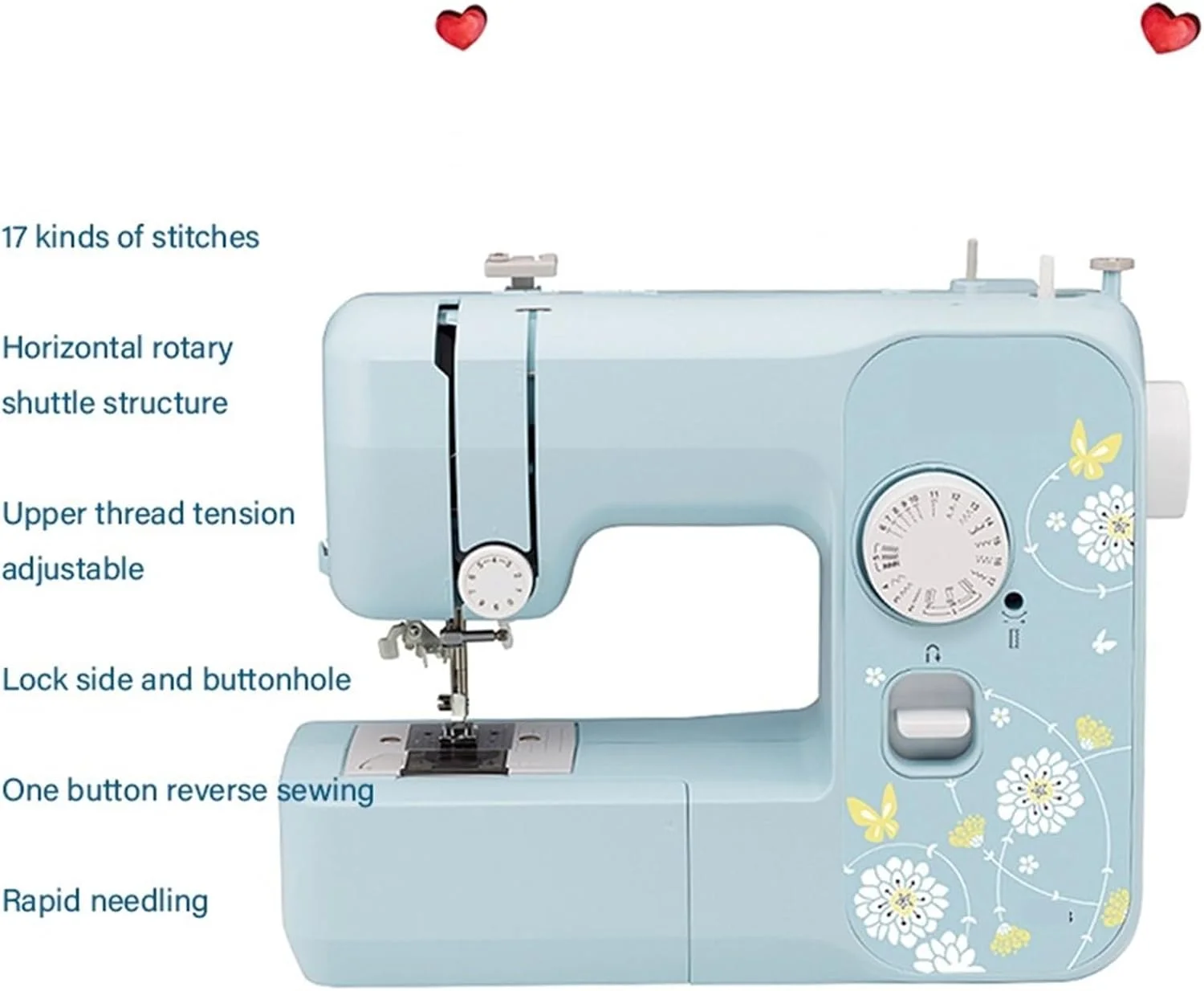 چرخ خیاطی، چرخ خیاطی برقی چند منظوره خانگی، چرخ خیاطی ضخیم دوز کوچک کمری با سوزن اتوماتیک، خیاطی آسان