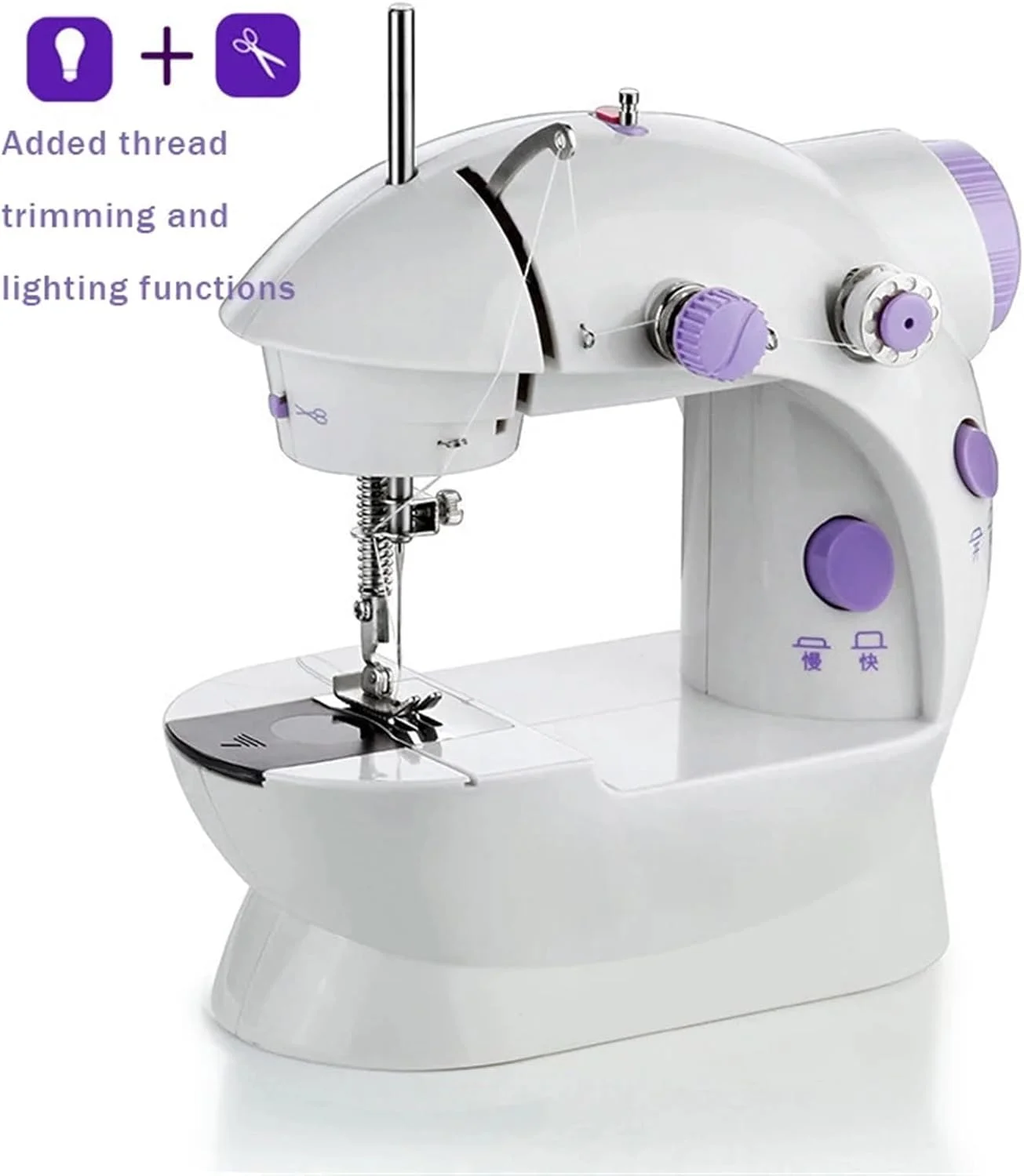 چرخ خیاطی، چرخ خیاطی کوچک قابل حمل خانگی چراغ شب پدال پایی خط مستقیم میز دستی دو نخ کیت برقی DIY لباس، خیاطی آسان چرخ خیاطی، چرخ خیاطی کوچک قابل حمل خانگی چراغ شب پدال پایی خط مستقیم میز دستی دو نخ کیت برقی DIY لباس، خیاطی آسان