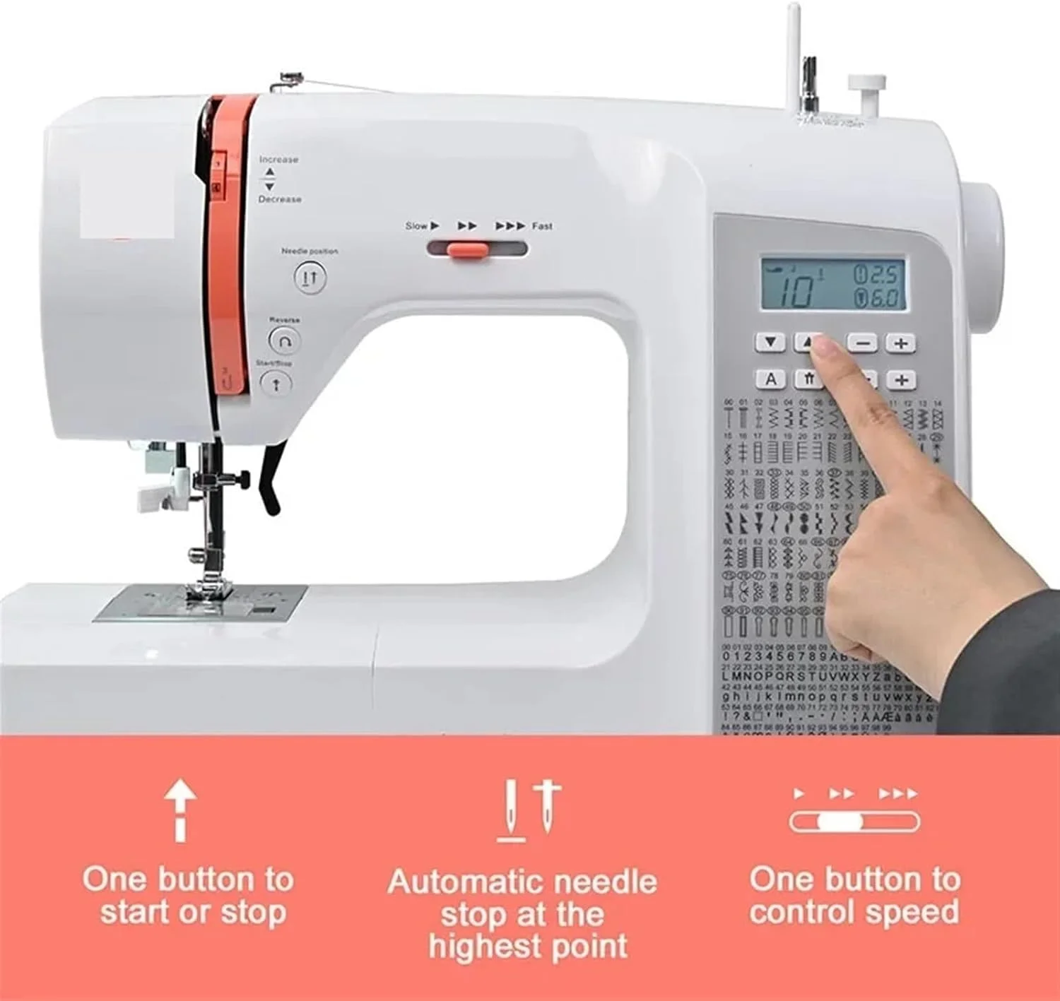 چرخ خیاطی، چرخ خیاطی خانگی کامپیوتری سنگین با 200 مدل دوخت داخلی، دسته قابل حمل برای خیاطی پیشرفته، خیاطی آسان چرخ خیاطی، چرخ خیاطی خانگی کامپیوتری سنگین با 200 مدل دوخت داخلی، دسته قابل حمل برای خیاطی پیشرفته، خیاطی آسان