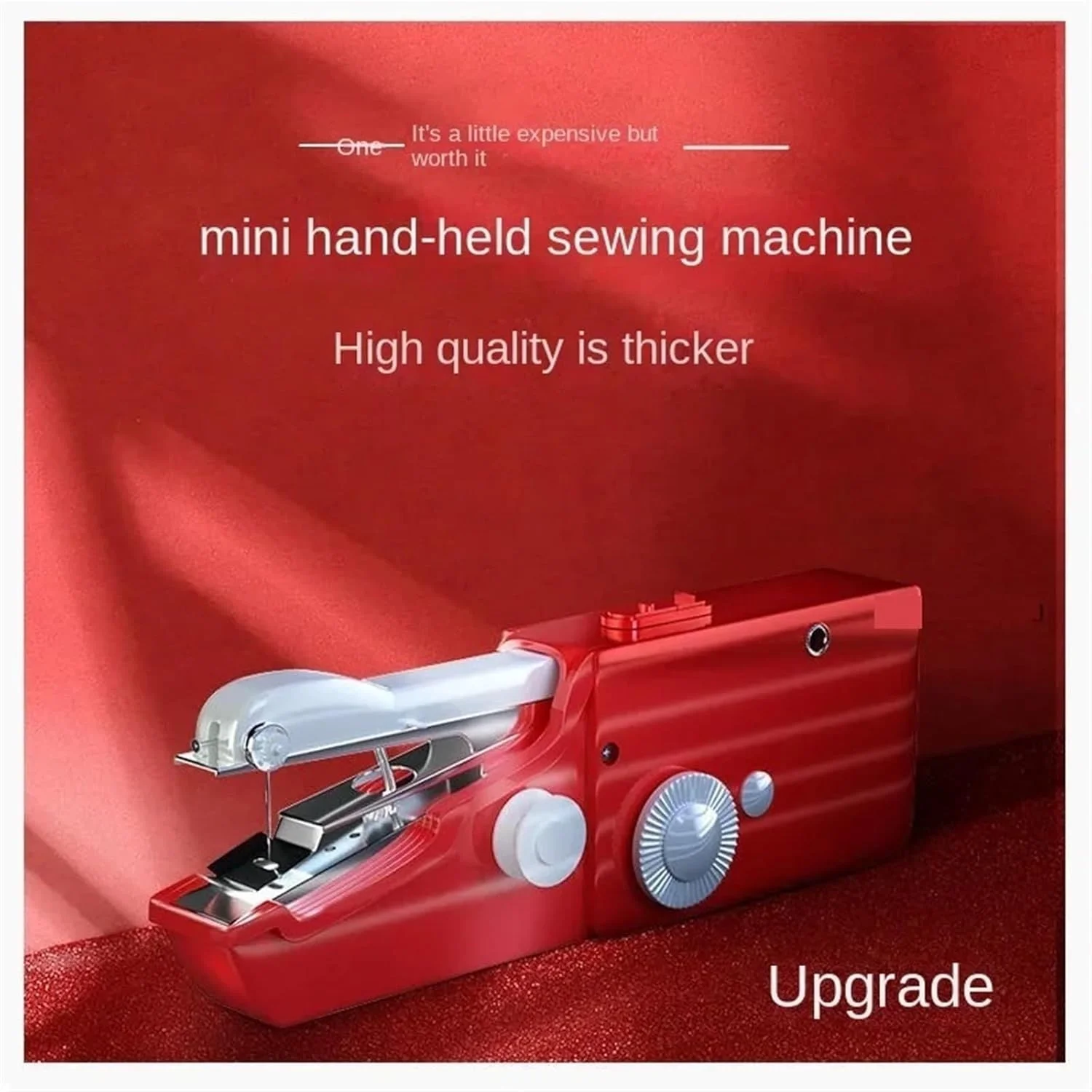 چرخ خیاطی دستی کوچک و برقی مناسب منزل، چرخ خیاطی تمام اتوماتیک مینی، خیاطی آسان (قرمز) چرخ خیاطی دستی کوچک و برقی مناسب منزل، چرخ خیاطی تمام اتوماتیک مینی، خیاطی آسان (قرمز)