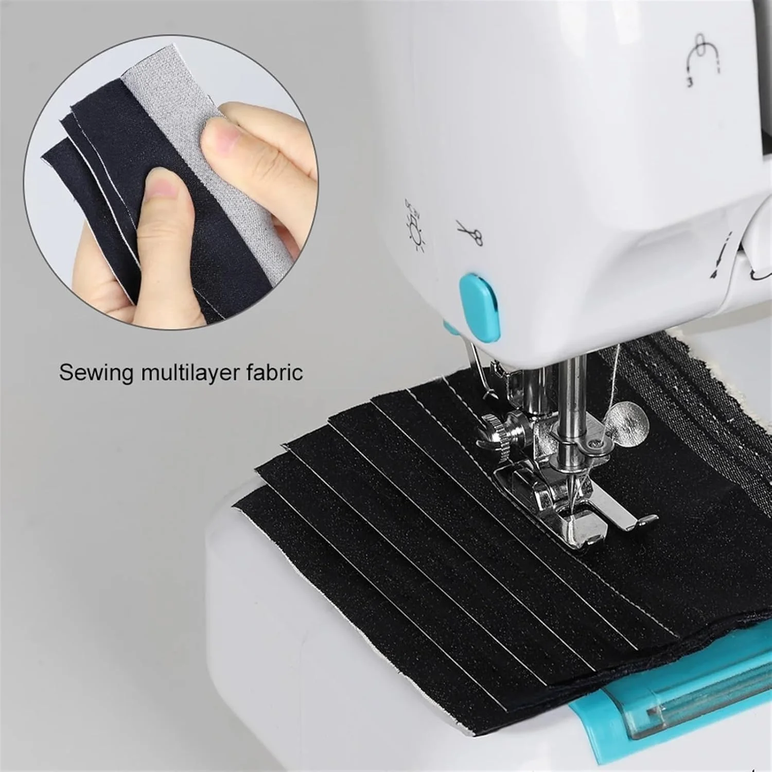 چرخ خیاطی، چرخ خیاطی قابل حمل با 12 طرح دوخت داخلی، نخ دوبل برای مبتدیان، کاردستی، چرخ خیاطی کوچک DIY، خیاطی آسان چرخ خیاطی، چرخ خیاطی قابل حمل با 12 طرح دوخت داخلی، نخ دوبل برای مبتدیان، کاردستی، چرخ خیاطی کوچک DIY، خیاطی آسان