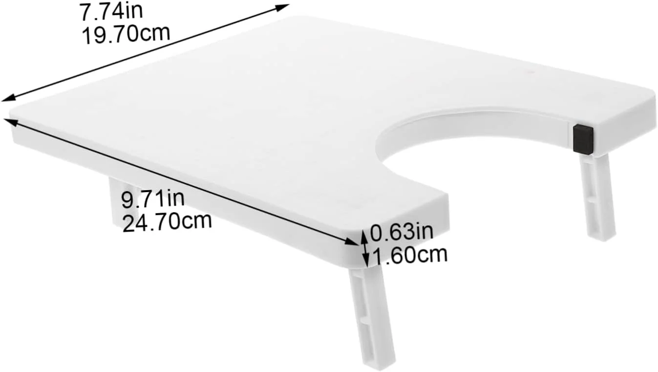 FUHULU 2 عدد میز خیاطی تاشو و قابل حمل برای ساخت لباس، ابزار خانگی، صفحه گسترش دهنده، لوازم جانبی کاربردی سفید رنگ FUHULU 2 عدد میز خیاطی تاشو و قابل حمل برای ساخت لباس، ابزار خانگی، صفحه گسترش دهنده، لوازم جانبی کاربردی سفید رنگ