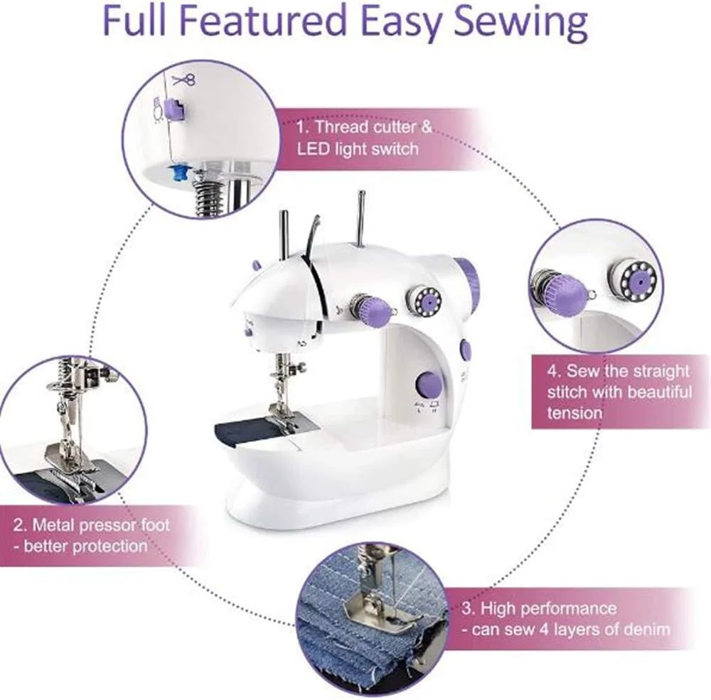 چرخ خیاطی برقی کوچک قابل حمل، چرخ خیاطی مبتدی، 12 مدل دوخت داخلی، 2 سرعت، گلدوزی با نخ دوبل، پدال پایی LED، ابزار خیاطی خانگی، S چرخ خیاطی برقی کوچک قابل حمل، چرخ خیاطی مبتدی، 12 مدل دوخت داخلی، 2 سرعت، گلدوزی با نخ دوبل، پدال پایی LED، ابزار خیاطی خانگی، S