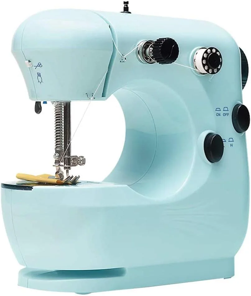 چرخ خیاطی برقی کوچک قابل حمل خانگی مناسب خیاط های مبتدی، دارای بازوی آزاد برای تعمیر و ساخت صنایع دستی چرخ خیاطی برقی کوچک قابل حمل خانگی مناسب خیاط های مبتدی، دارای بازوی آزاد برای تعمیر و ساخت صنایع دستی