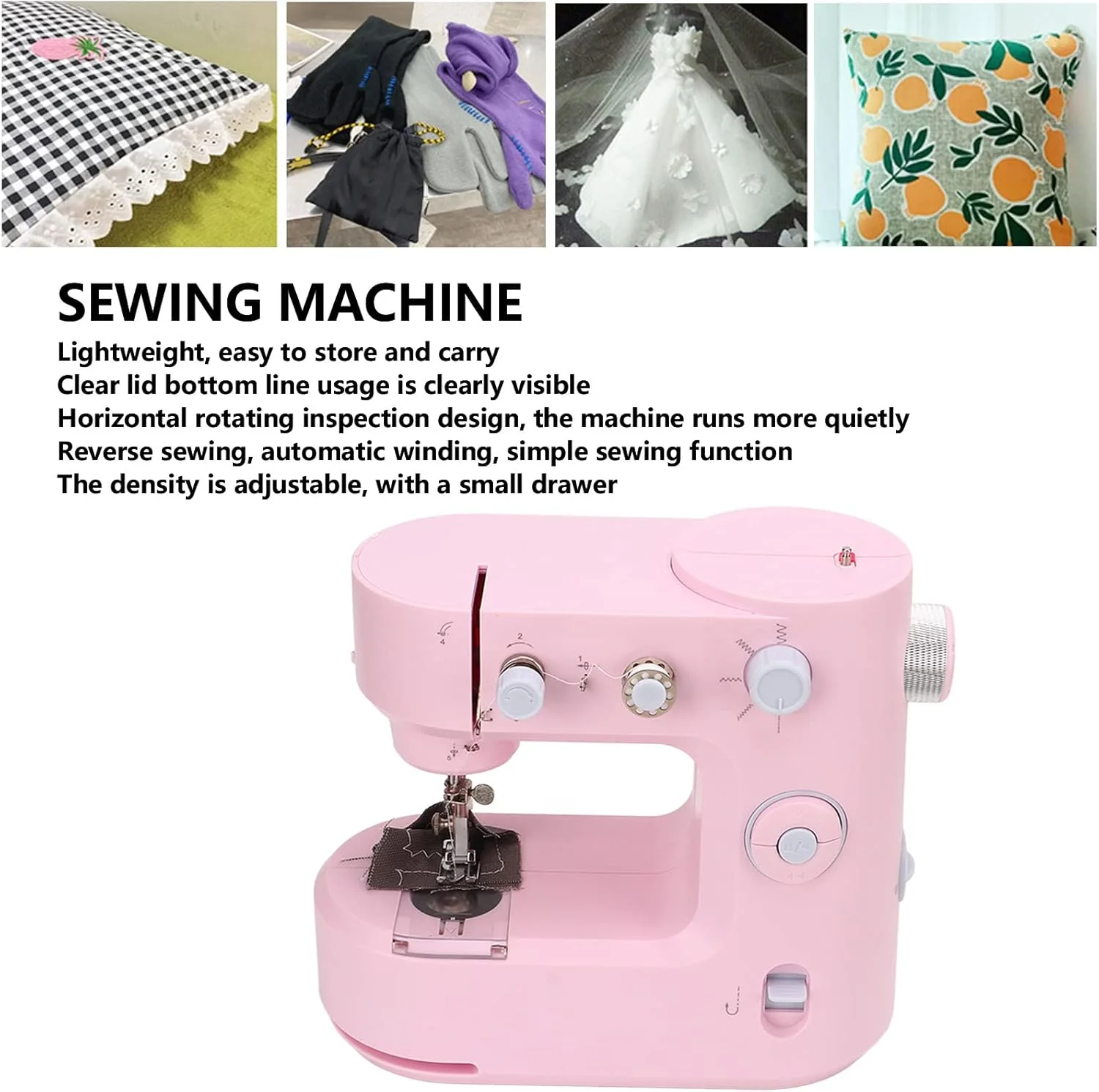 چرخ خیاطی برقی، چرخ خیاطی چند منظوره قابل حمل خانگی با 5 مدل دوخت، دارای منبع نور داخلی و نخبر، عملکرد بارگذاری سریع ماسوره برای دوخت لباس و شلوار (دوشاخه بریتانیایی) چرخ خیاطی برقی، چرخ خیاطی چند منظوره قابل حمل خانگی با 5 مدل دوخت، دارای منبع نور داخلی و نخبر، عملکرد بارگذاری سریع ماسوره برای دوخت لباس و شلوار (دوشاخه بریتانیایی)