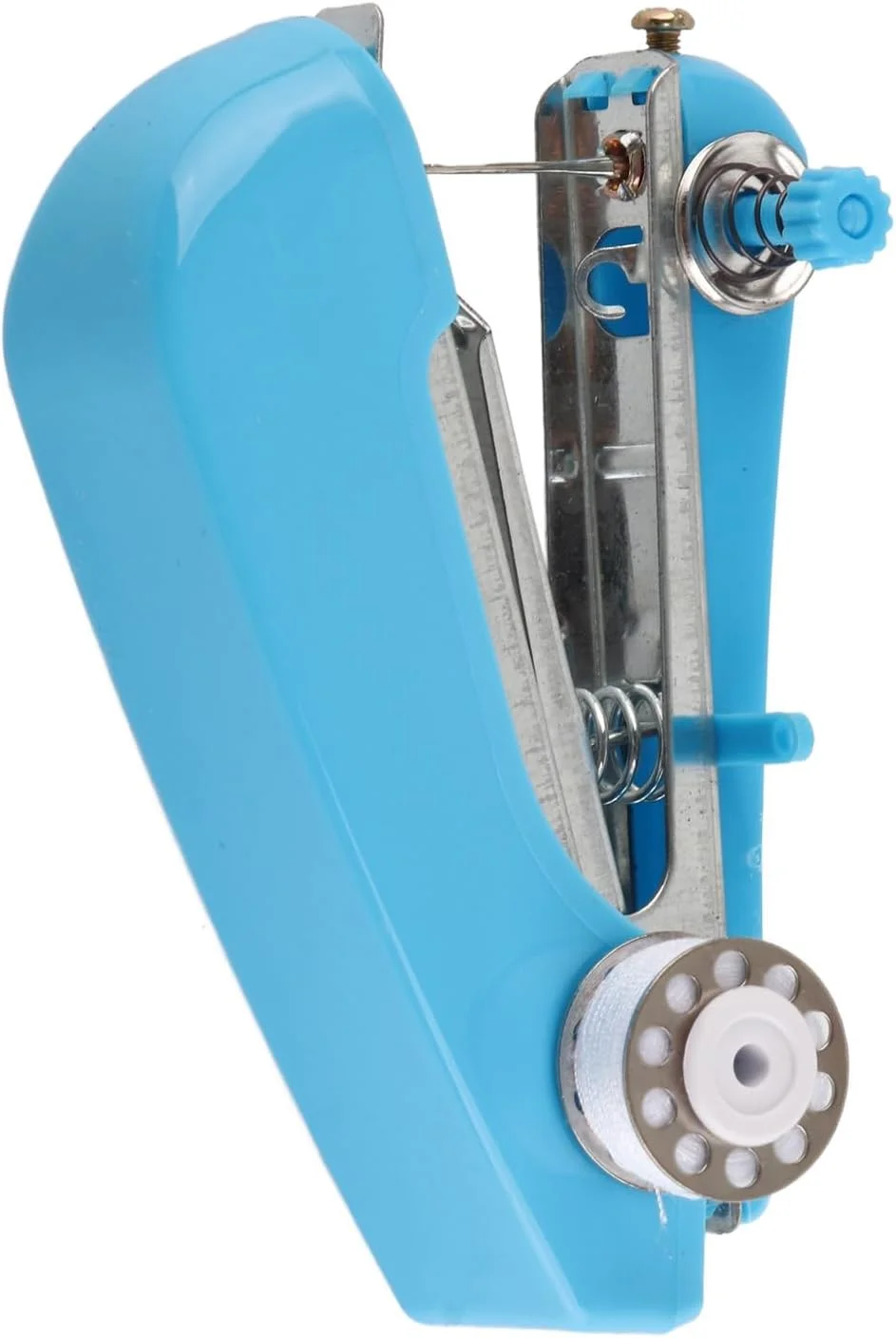 دستگاه خیاطی دستی Eujgoov، دستگاه خیاطی دستی نور آبی ساختار فشرده قابل حمل برای مسافرت در فضای باز برای مصارف خانگی دستگاه خیاطی دستی Eujgoov، دستگاه خیاطی دستی نور آبی ساختار فشرده قابل حمل برای مسافرت در فضای باز برای مصارف خانگی