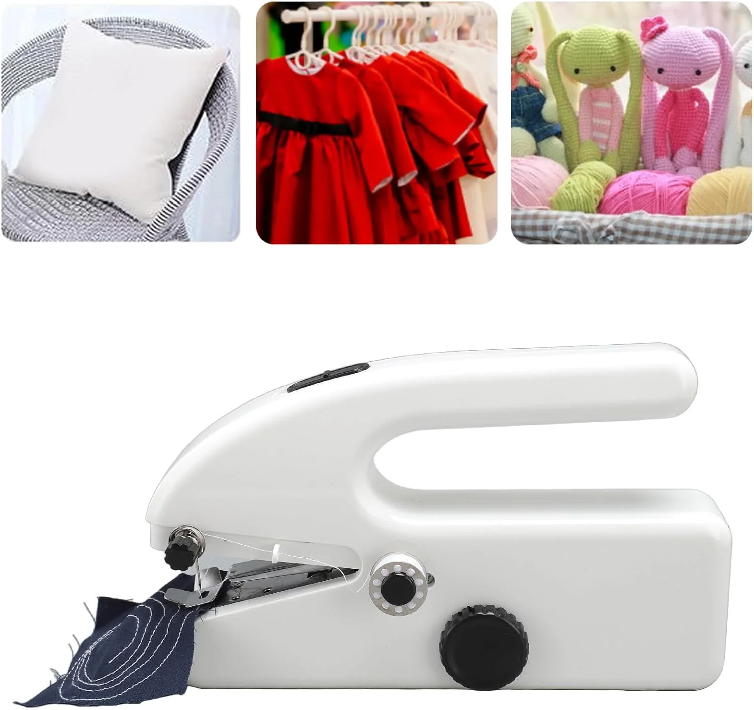 دستگاه خیاطی دستی کوچک Eujgoov، با باتری کار می کند، 2 سرعته، خودکار، قابل حمل، دقیق برای مبتدیان