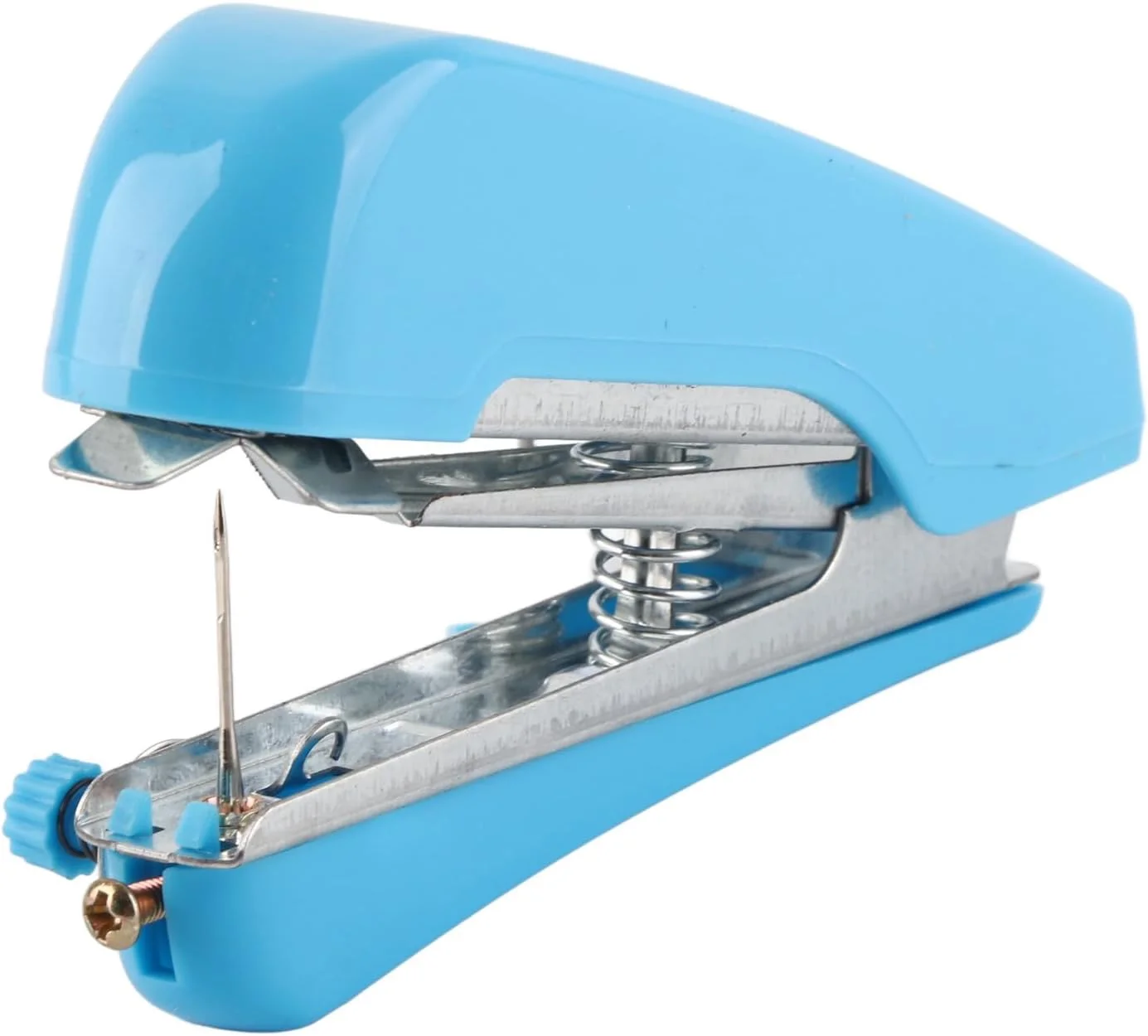 دستگاه خیاطی دستی Eujgoov، دستگاه خیاطی دستی نور آبی ساختار فشرده قابل حمل برای مسافرت در فضای باز برای مصارف خانگی دستگاه خیاطی دستی Eujgoov، دستگاه خیاطی دستی نور آبی ساختار فشرده قابل حمل برای مسافرت در فضای باز برای مصارف خانگی