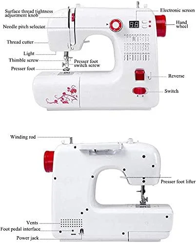 چرخ خیاطی کوچک برقی خانگی FBITE با نمایشگر دیجیتال، دارای 30 روش مختلف دوخت و فناوری خنک کننده، مناسب برای مبتدیان، تعمیر و ساخت (اندازه: AC240V) چرخ خیاطی کوچک برقی خانگی FBITE با نمایشگر دیجیتال، دارای 30 روش مختلف دوخت و فناوری خنک کننده، مناسب برای مبتدیان، تعمیر و ساخت (اندازه: AC240V)