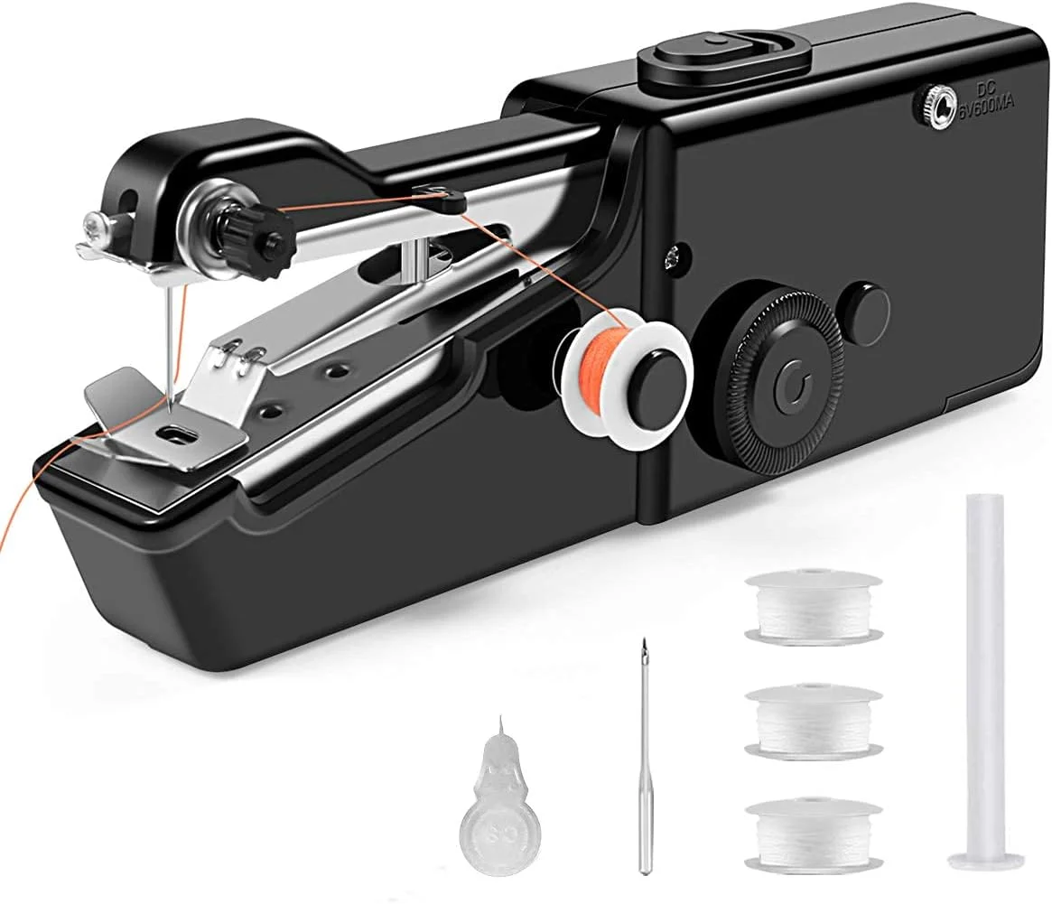 چرخ خیاطی دستی مینی، چرخ خیاطی قابل حمل برای مبتدیان، دستگاه دوخت برقی بی سیم با لوازم خیاطی برای تعمیرات خانگی و صنایع دستی لباس (مشکی) چرخ خیاطی دستی مینی، چرخ خیاطی قابل حمل برای مبتدیان، دستگاه دوخت برقی بی سیم با لوازم خیاطی برای تعمیرات خانگی و صنایع دستی لباس (مشکی)