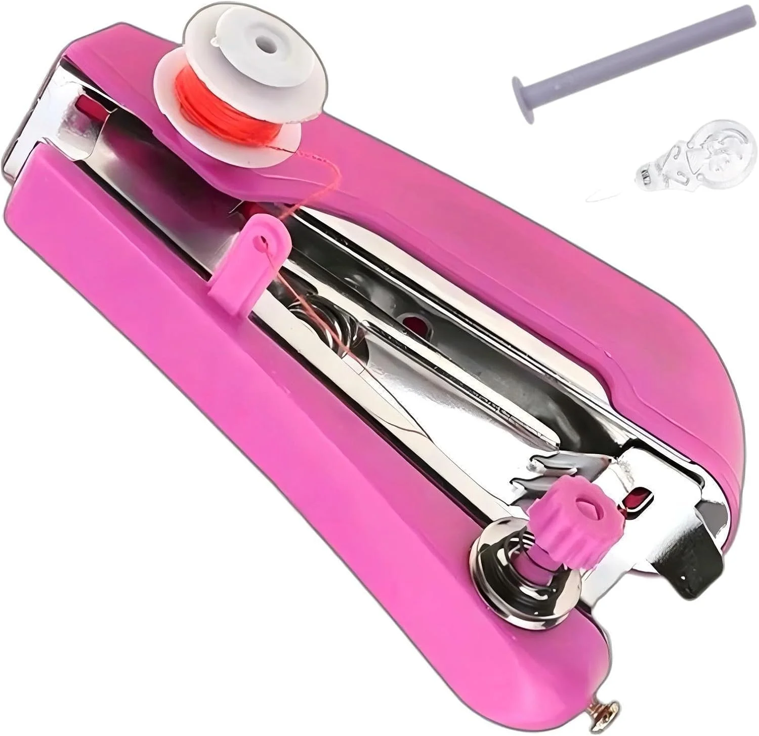 چرخ خیاطی دستی کوچک Gorrbinfen برای لباس، کاردستی، منزل، مسافرت، هنر و صنایع دستی - چرخ خیاطی دستی قابل حمل چرخ خیاطی دستی کوچک Gorrbinfen برای لباس، کاردستی، منزل، مسافرت، هنر و صنایع دستی - چرخ خیاطی دستی قابل حمل