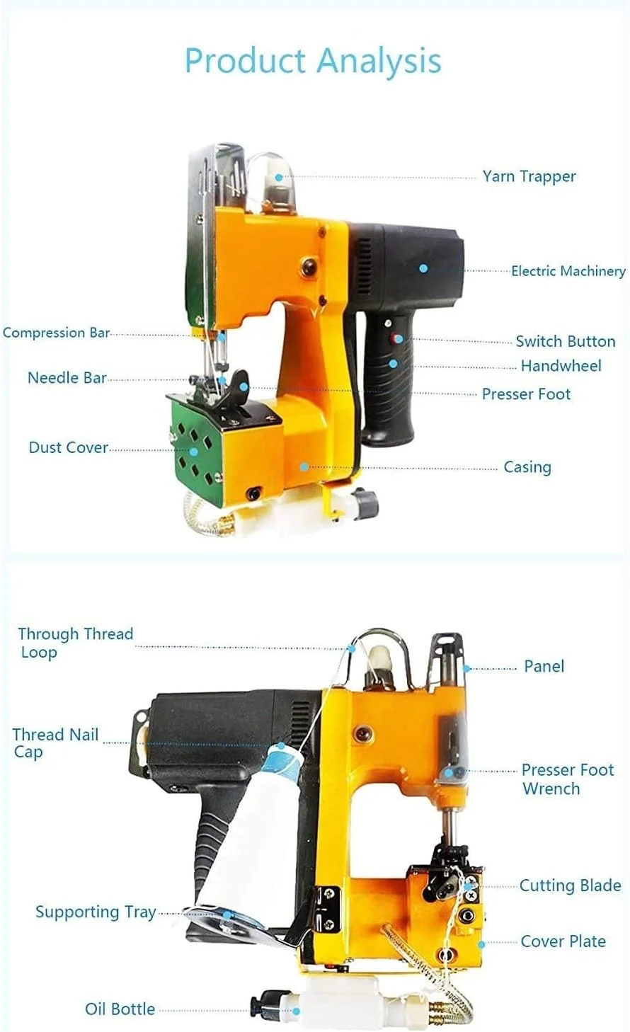 دستگاه دوخت کیسه گونی برقی GPERSGU، دستگاه بسته بندی اتوماتیک کیسه گونی، دستگاه دوخت قابل حمل با روغن کاری اتوماتیک GK9-890C دستگاه دوخت کیسه گونی برقی GPERSGU، دستگاه بسته بندی اتوماتیک کیسه گونی، دستگاه دوخت قابل حمل با روغن کاری اتوماتیک GK9-890C