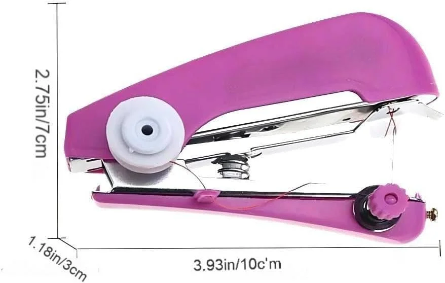 چرخ خیاطی دستی کوچک Gorrbinfen برای لباس، کاردستی، منزل، مسافرت، هنر و صنایع دستی - چرخ خیاطی دستی قابل حمل