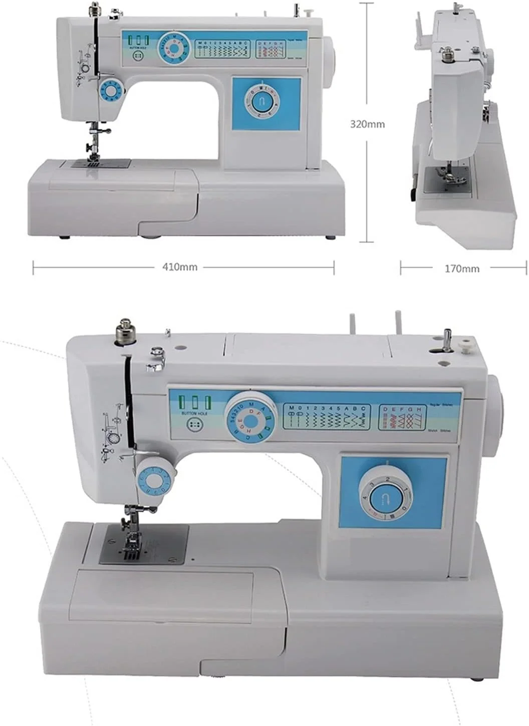 چرخ خیاطی قابل حمل، مناسب برای دوخت لبه پارچه، مناسب برای مصارف خانگی چرخ خیاطی قابل حمل، مناسب برای دوخت لبه پارچه، مناسب برای مصارف خانگی