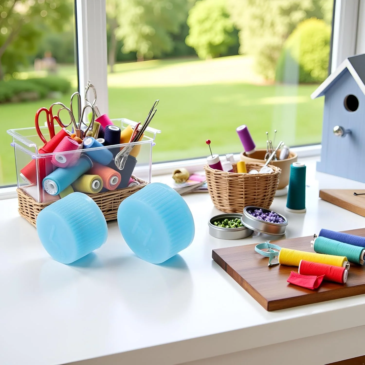 چرخ خیاطی دستی آبی، ابزار خیاطی دستی مینی قابل حمل، چرخ خیاطی کوچک، دستگاه دوخت دستی، چرخ خیاطی