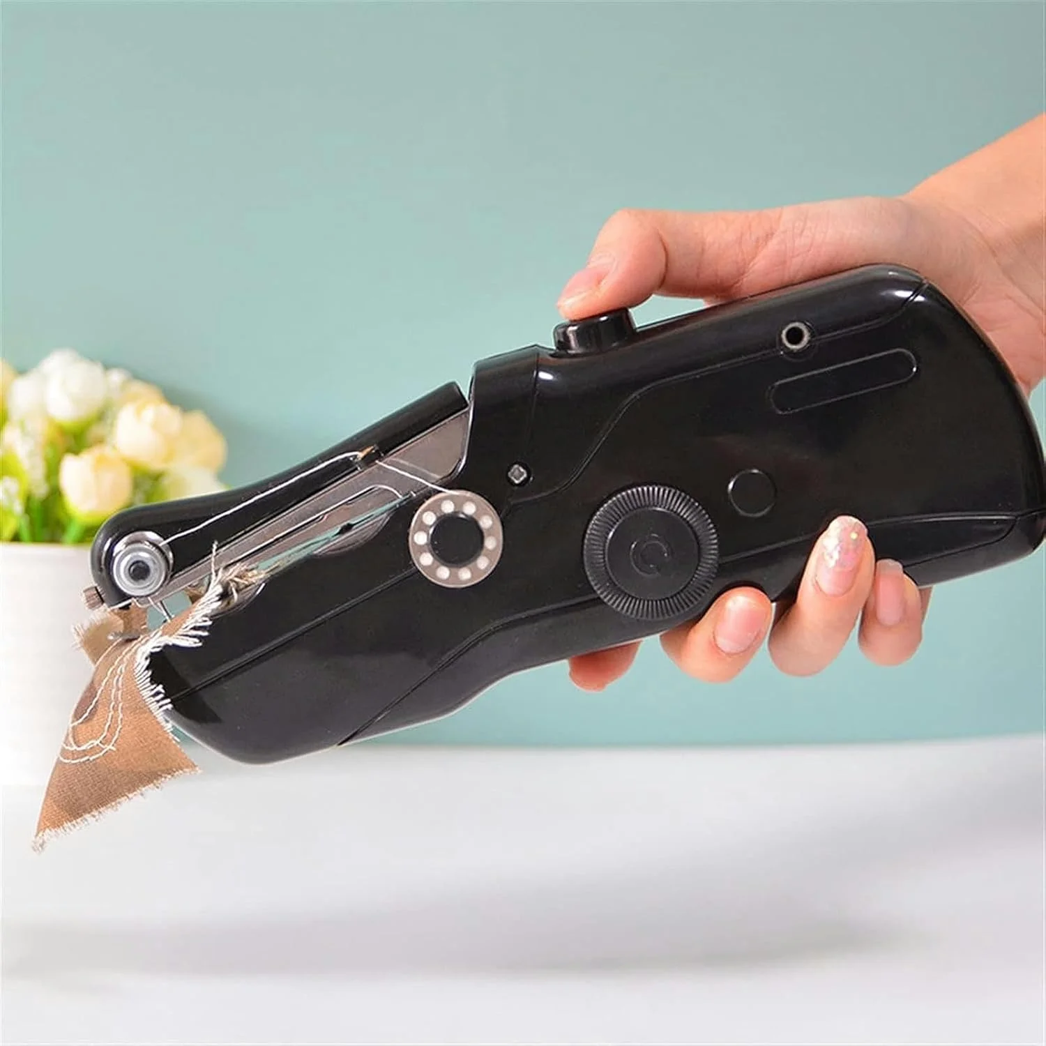 چرخ خیاطی دستی، چرخ خیاطی کوچک قابل حمل برای مبتدیان، چرخ خیاطی برقی بی سیم، چرخ خیاطی برقی دستی