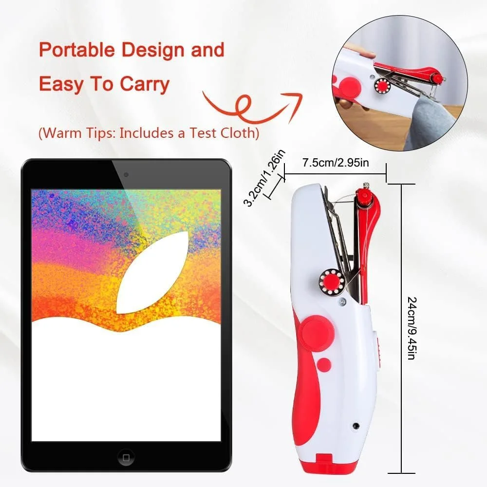 چرخ خیاطی دستی، چرخ خیاطی برقی کوچک قابل حمل برای مبتدیان، استفاده آسان و دوخت سریع مناسب برای لباس، پارچه، پرده، مسافرت خانگی DIY (سفید) چرخ خیاطی دستی، چرخ خیاطی برقی کوچک قابل حمل برای مبتدیان، استفاده آسان و دوخت سریع مناسب برای لباس، پارچه، پرده، مسافرت خانگی DIY (سفید)