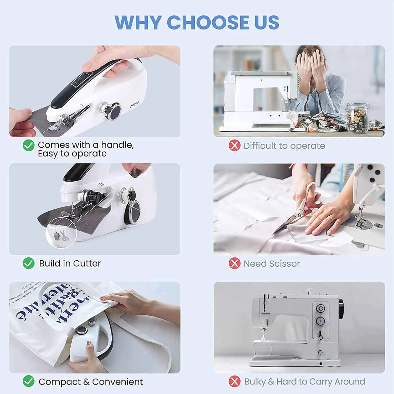 چرخ خیاطی دستی، مینی قابل حمل، مناسب برای مبتدیان، بی سیم، ابزار برقی خانگی برای بزرگسالان و کودکان، تعمیر سریع مناسب برای پارچه جین، پرده، چرم، و کارهای DIY برند Zeenyi چرخ خیاطی دستی، مینی قابل حمل، مناسب برای مبتدیان، بی سیم، ابزار برقی خانگی برای بزرگسالان و کودکان، تعمیر سریع مناسب برای پارچه جین، پرده، چرم، و کارهای DIY برند Zeenyi