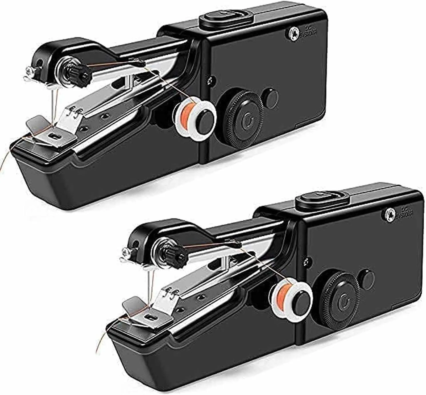 ست 2 عددی چرخ خیاطی دستی، مینی چرخ خیاطی برقی قابل حمل برای مبتدیان، مناسب برای مصارف خانگی، مسافرت و تعمیرات سریع پارچه