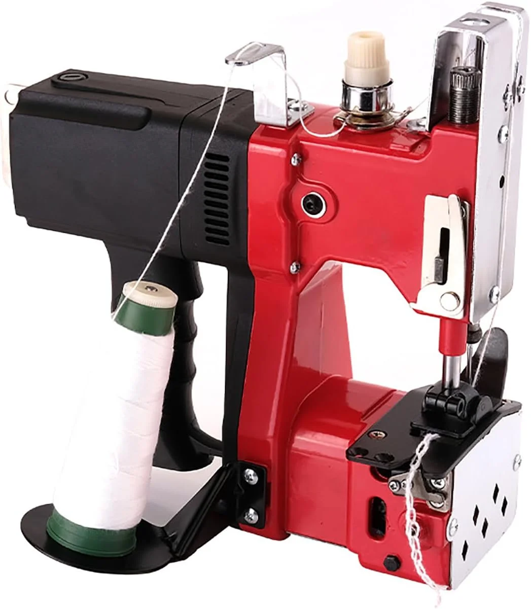 دستگاه دوخت کیسه دستی، چرخ خیاطی کیسه با دسته ضد لغزش، بسته بندی سریع 2.1 ثانیه و 2600 بخیه در دقیقه، برش خودکار نخ و طراحی کم صدا، برای کیسه کاغذی گونی