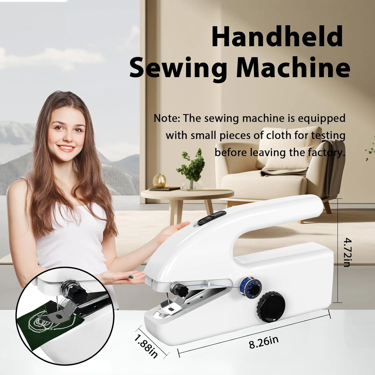 چرخ خیاطی دستی با جعبه نگهداری، کیت چرخ خیاطی کوچک قابل حمل برای مسافرت - 2 حالت برق، دوخت سریع برای لباس، پارچه، تعمیرات DIY، خانه و مبتدیان چرخ خیاطی دستی با جعبه نگهداری، کیت چرخ خیاطی کوچک قابل حمل برای مسافرت - 2 حالت برق، دوخت سریع برای لباس، پارچه، تعمیرات DIY، خانه و مبتدیان