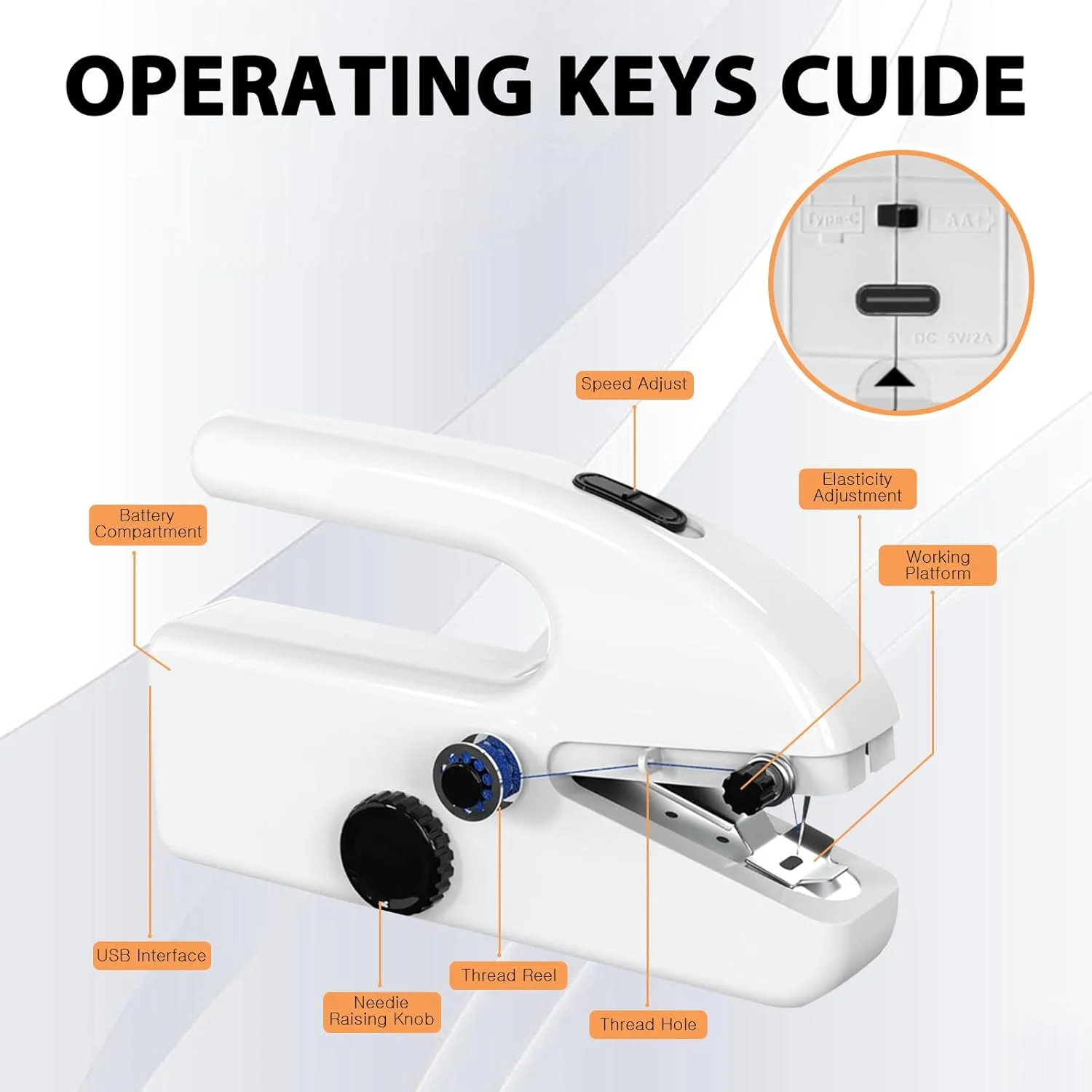چرخ خیاطی دستی با جعبه نگهداری، کیت چرخ خیاطی کوچک قابل حمل برای مسافرت - 2 حالت برق، دوخت سریع برای لباس، پارچه، تعمیرات DIY، خانه و مبتدیان چرخ خیاطی دستی با جعبه نگهداری، کیت چرخ خیاطی کوچک قابل حمل برای مسافرت - 2 حالت برق، دوخت سریع برای لباس، پارچه، تعمیرات DIY، خانه و مبتدیان