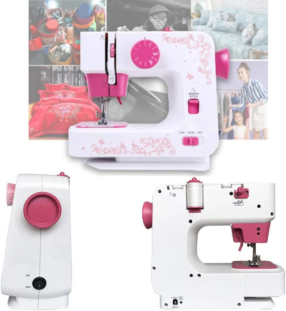 چرخ خیاطی، چرخ خیاطی برقی خانگی قابل حمل با 12 نوع دوخت مختلف، کاربری آسان برای پارچه، لباس، مسافرت های خانگی چرخ خیاطی، چرخ خیاطی برقی خانگی قابل حمل با 12 نوع دوخت مختلف، کاربری آسان برای پارچه، لباس، مسافرت های خانگی